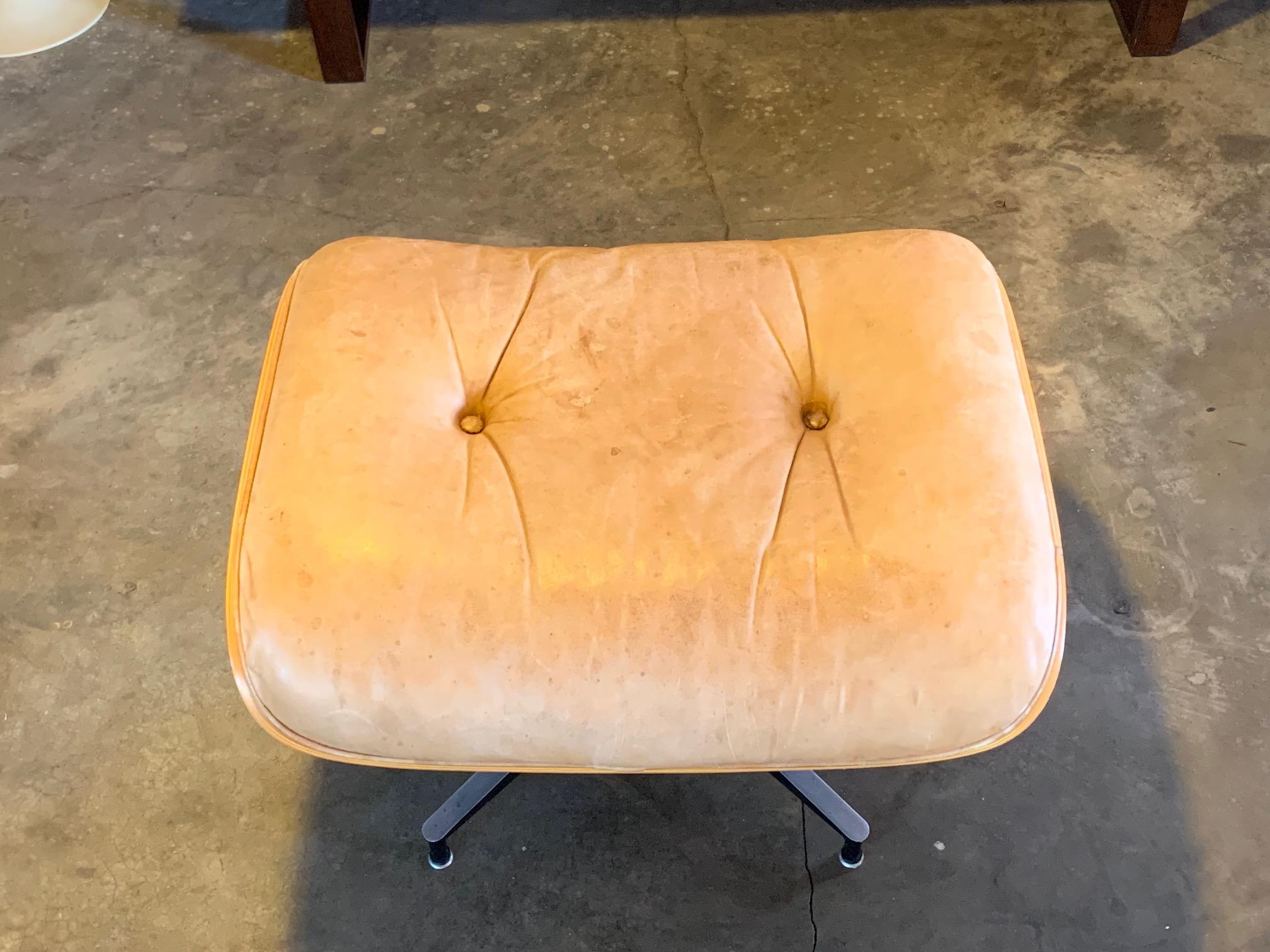 American Charles Eames Herman Miller Leather Ottoman 671