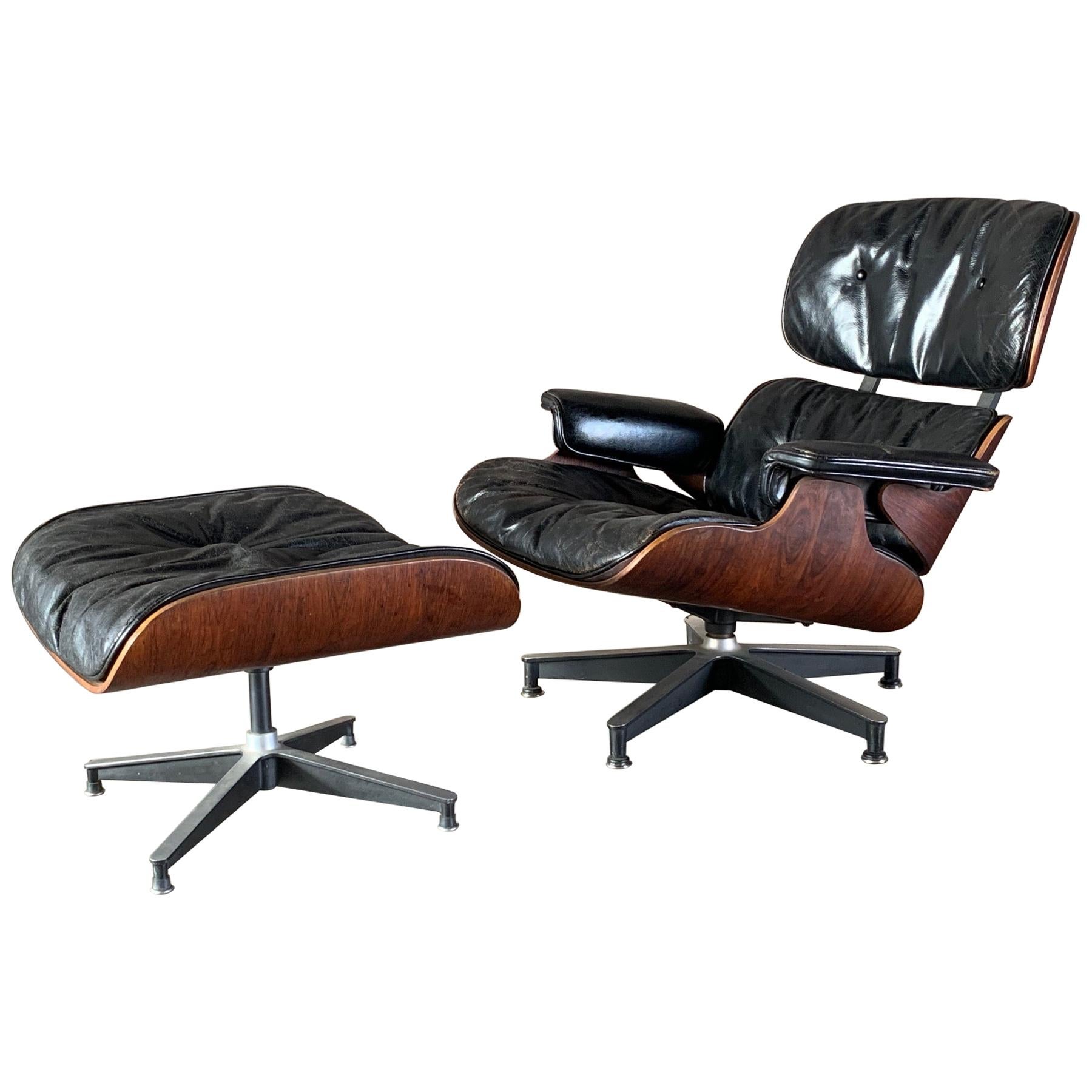 Charles Eames Herman Miller Lounge Chair And Ottoman 1956 At 1stdibs