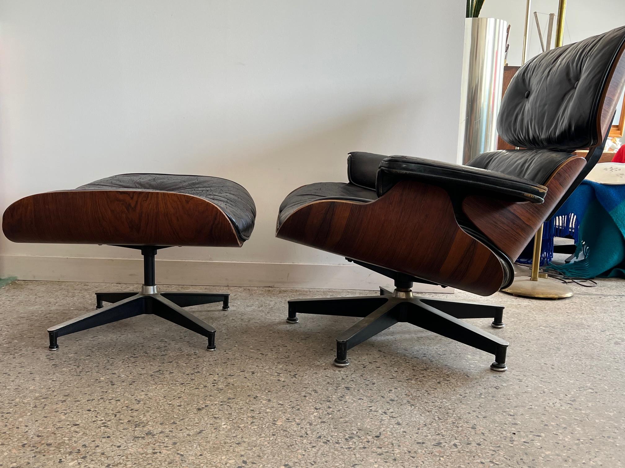 Charles Eames Herman Miller Lounge Chair and Ottoman, 1960's 8