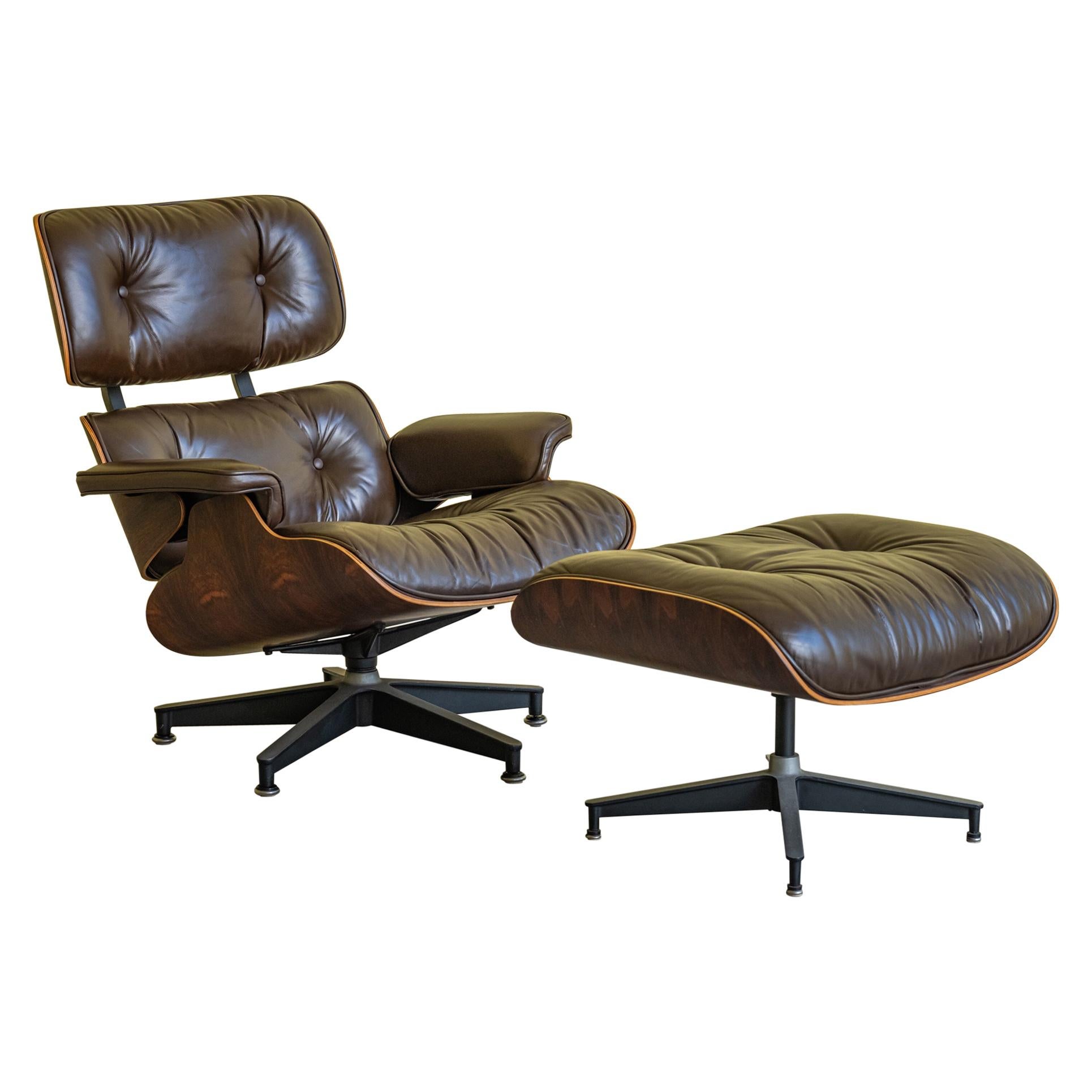 Charles Eames Herman Miller Lounge Chair and Ottoman, 1980