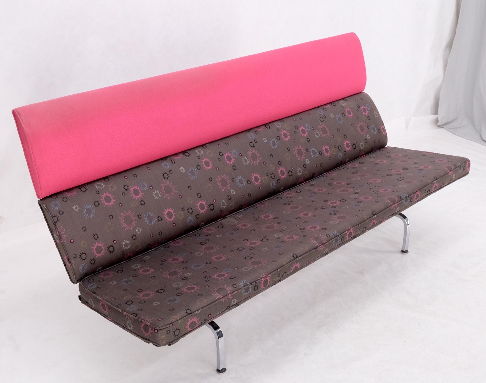 Charles Eames Herman Miller Mid Century Modern Multi Color Compact Sofa Loveseat Bench