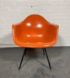 Charles Eames  LAX Fiberglass Lounge Height Arm Shell Chair / Exposed Fibers