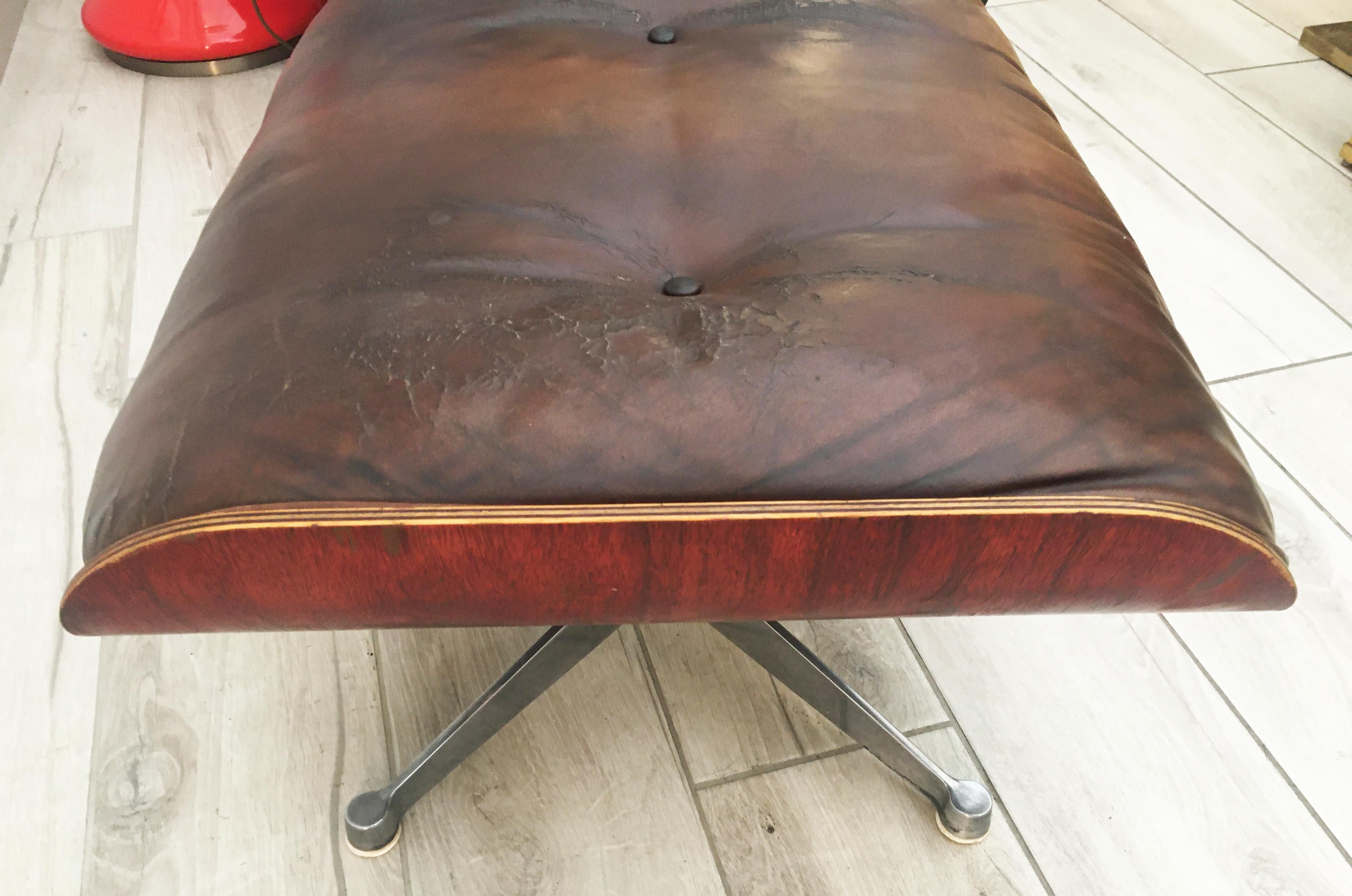 Charles Eames for Herman Miller Style Leather Ottoman 1