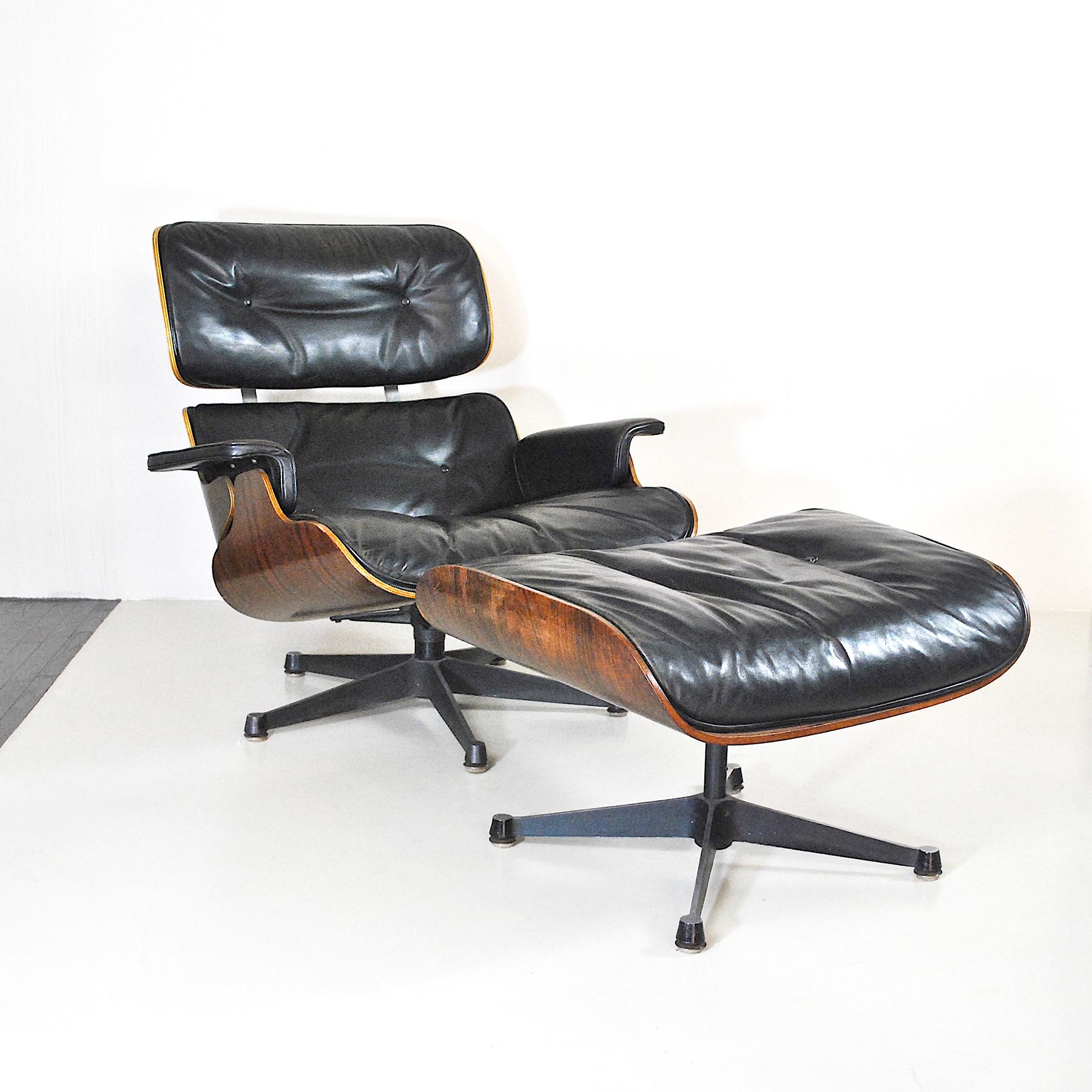 Central American Charles Eames Lounge Chair and Ottomana for Herman Miller
