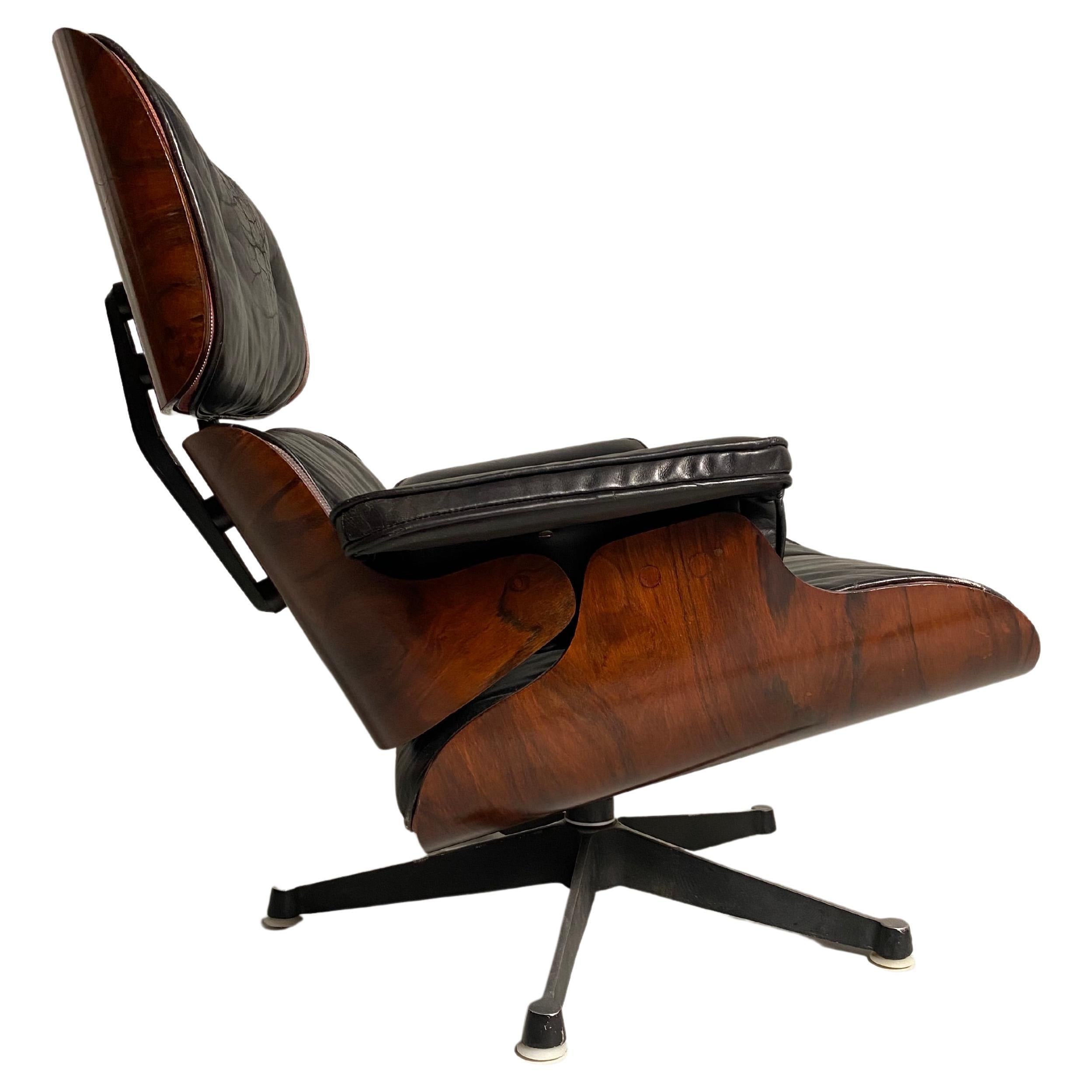 Eames Lounge is probably one of the most famous armchair designs in the world. The design couple Charles and Ray Eames designed  it in 1956 for Herman Miller. It was the first chair that the couple designed for a high-end market. Examples of these