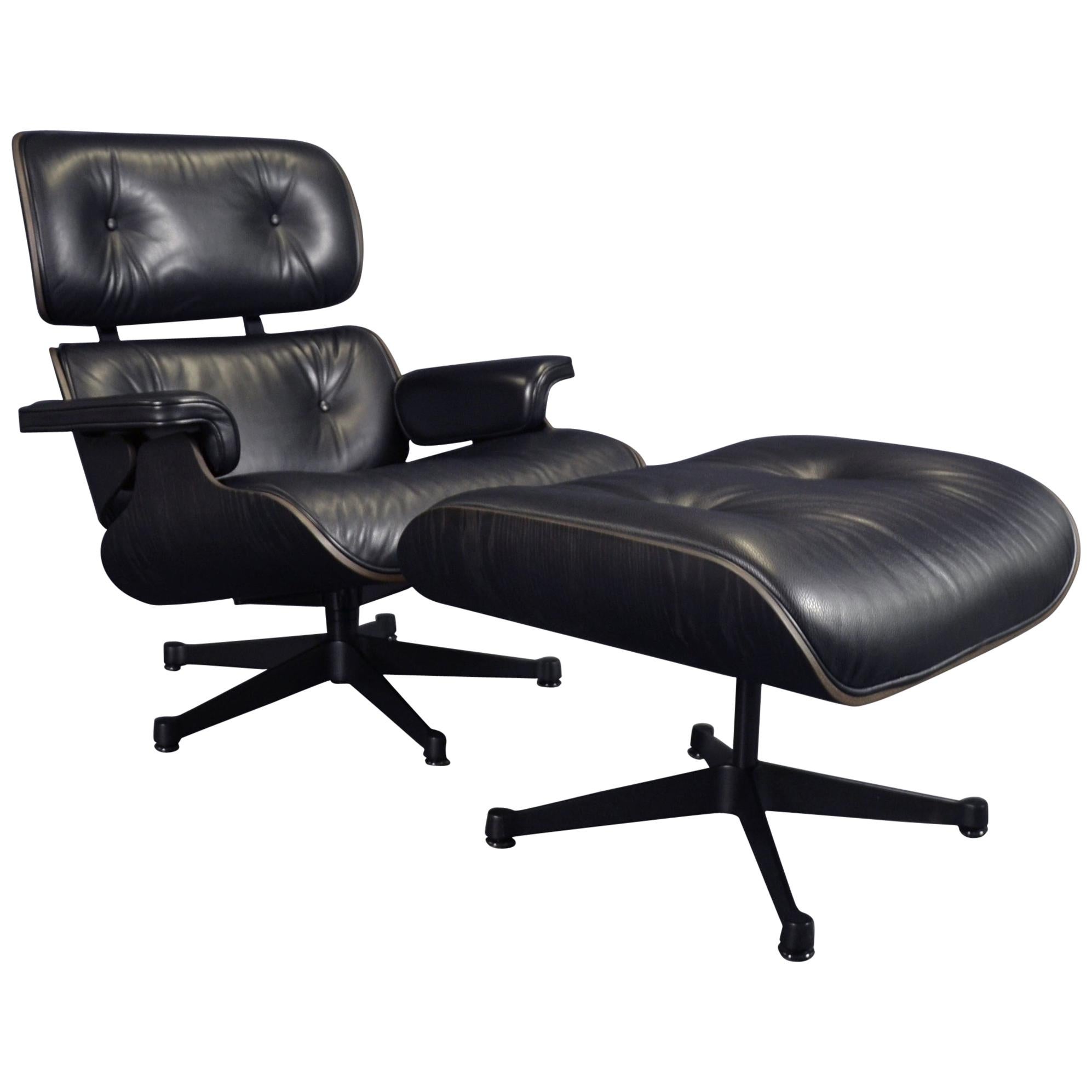 Charles Eames Lounge Chair Mit Ottoman by Vitra/Herman Miller Black