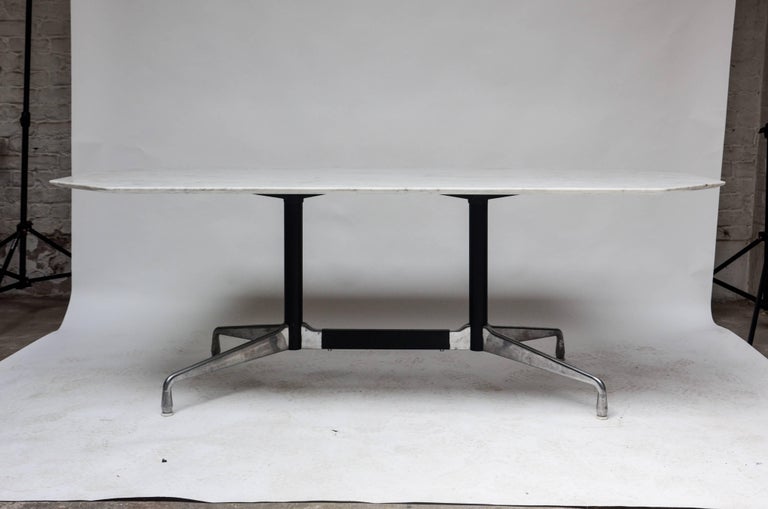 Charles Eames Marble Conference Or Dining Table For Herman Miller At Charles Ray Eames Designer For Herman Miller Aluminium Group Conference Table Featuring