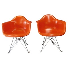 Charles Eames Modernica Orange DAR Armchairs