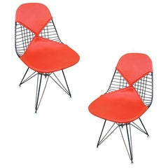 Charles Eames Orange DKR Bikini Chair for Herman Miller, Set of Four
