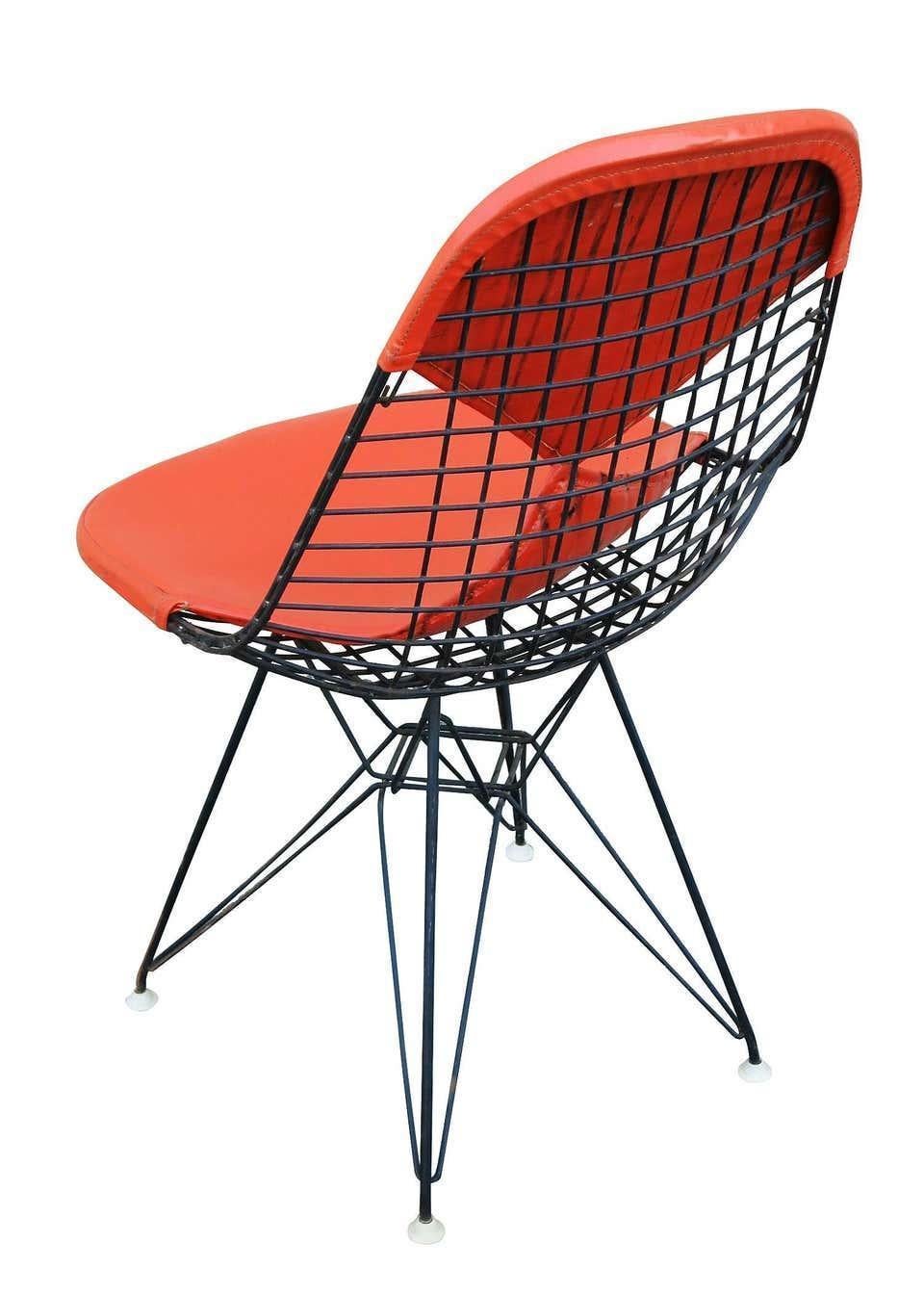 American Charles Eames Orange DKR Bikini Chair for Herman Miller, Set of Four For Sale