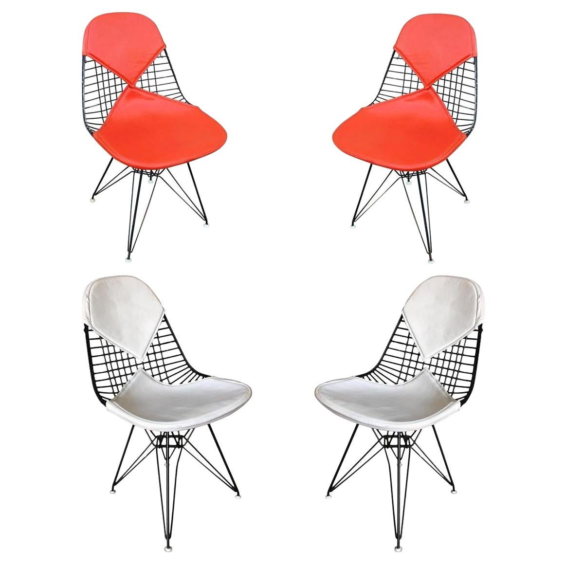 Charles Eames Orange DKR Bikini Chair for Herman Miller, Set of Four
