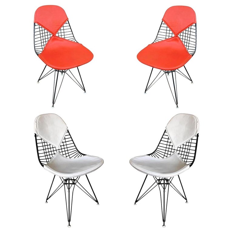 Charles Eames Orange DKR Bikini Chair for Herman Miller, Set of Four For  Sale at 1stDibs | herman miller bikini chair, eames bikini chairs, bikini  chairs