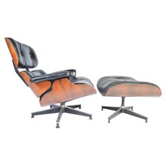 Vintage Charles Eames Rosewood 670/671 Lounge Chair and Ottoman for Herman Miller, 1970s