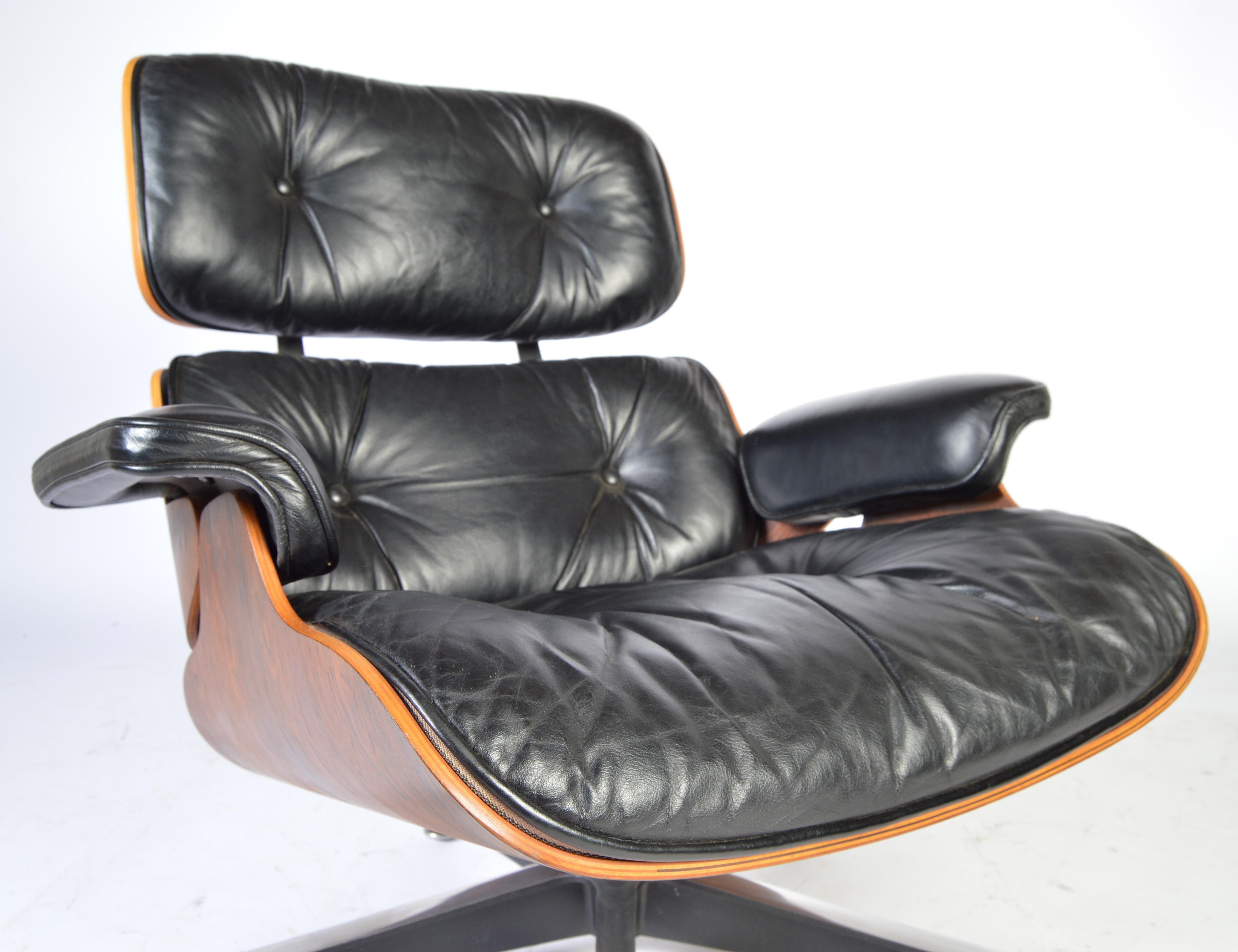 Mid-Century Modern Charles Eames Rosewood 670 Lounge Chair for Herman Miller, 1970s