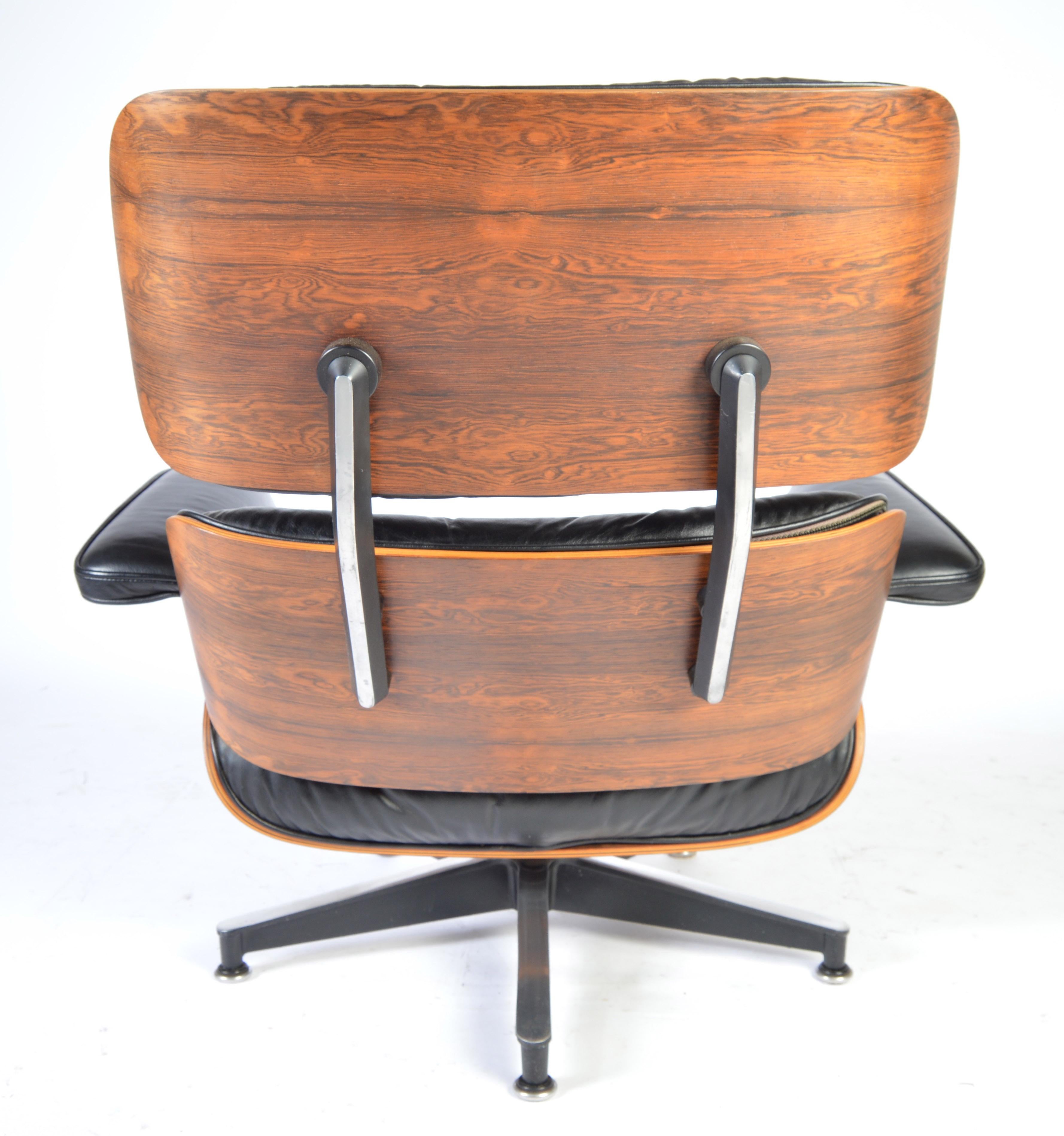 American Charles Eames Rosewood 670 Lounge Chair for Herman Miller, 1970s