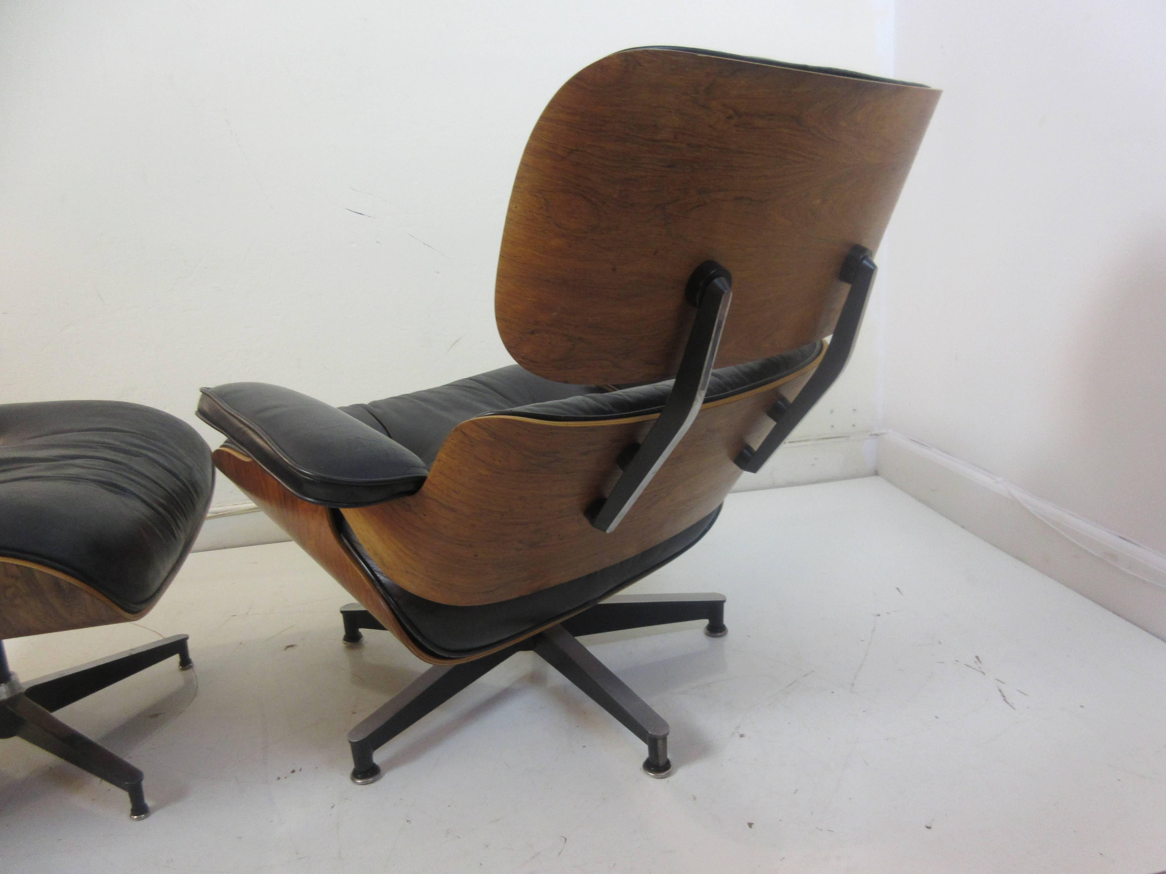 American Charles Eames Rosewood 670/71 Chair and Ottoman for Herman Miller