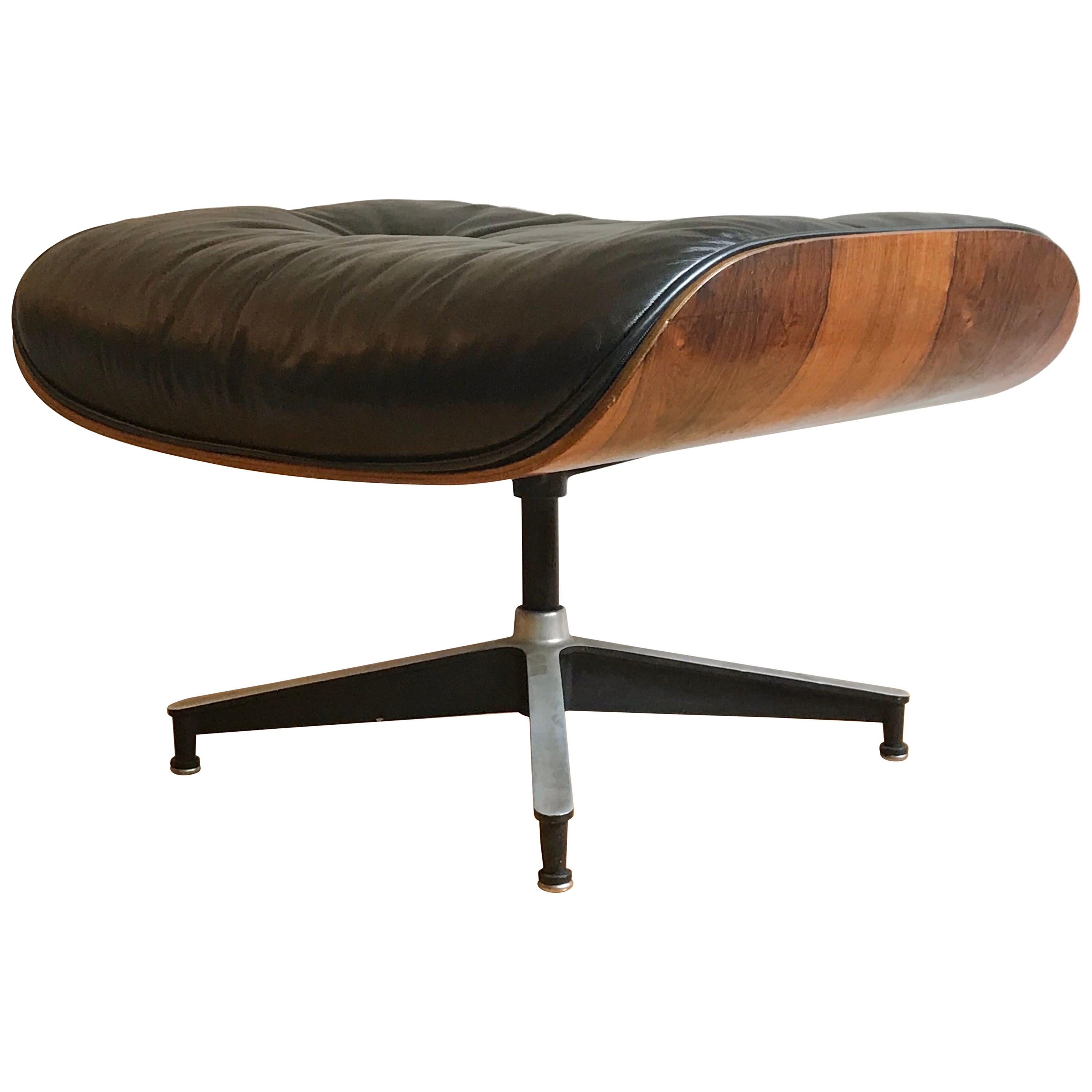 Charles Eames Rosewood and Leather Ottoman