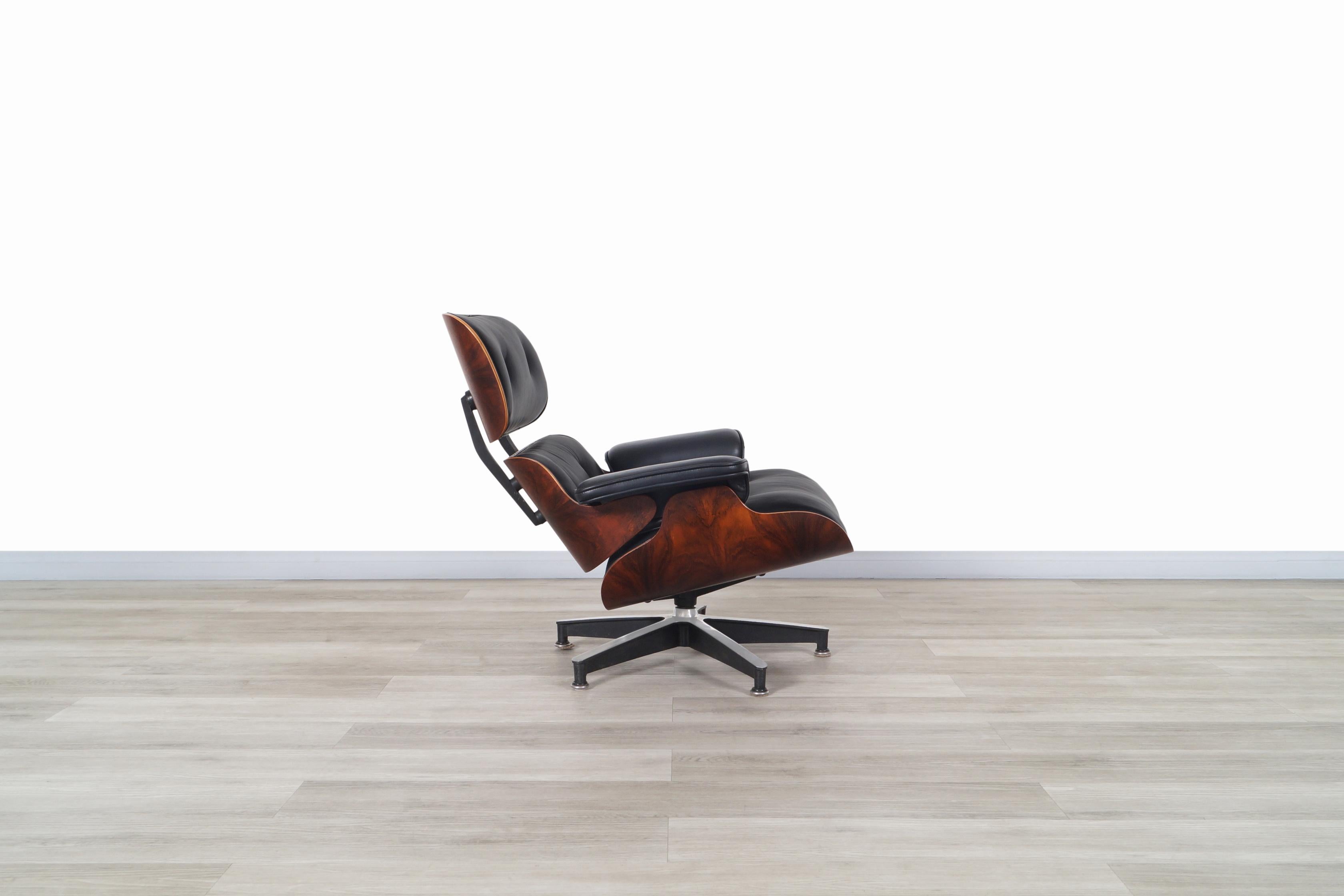 Charles Eames Rosewood Lounge Chair and Ottoman by Herman Miller 1