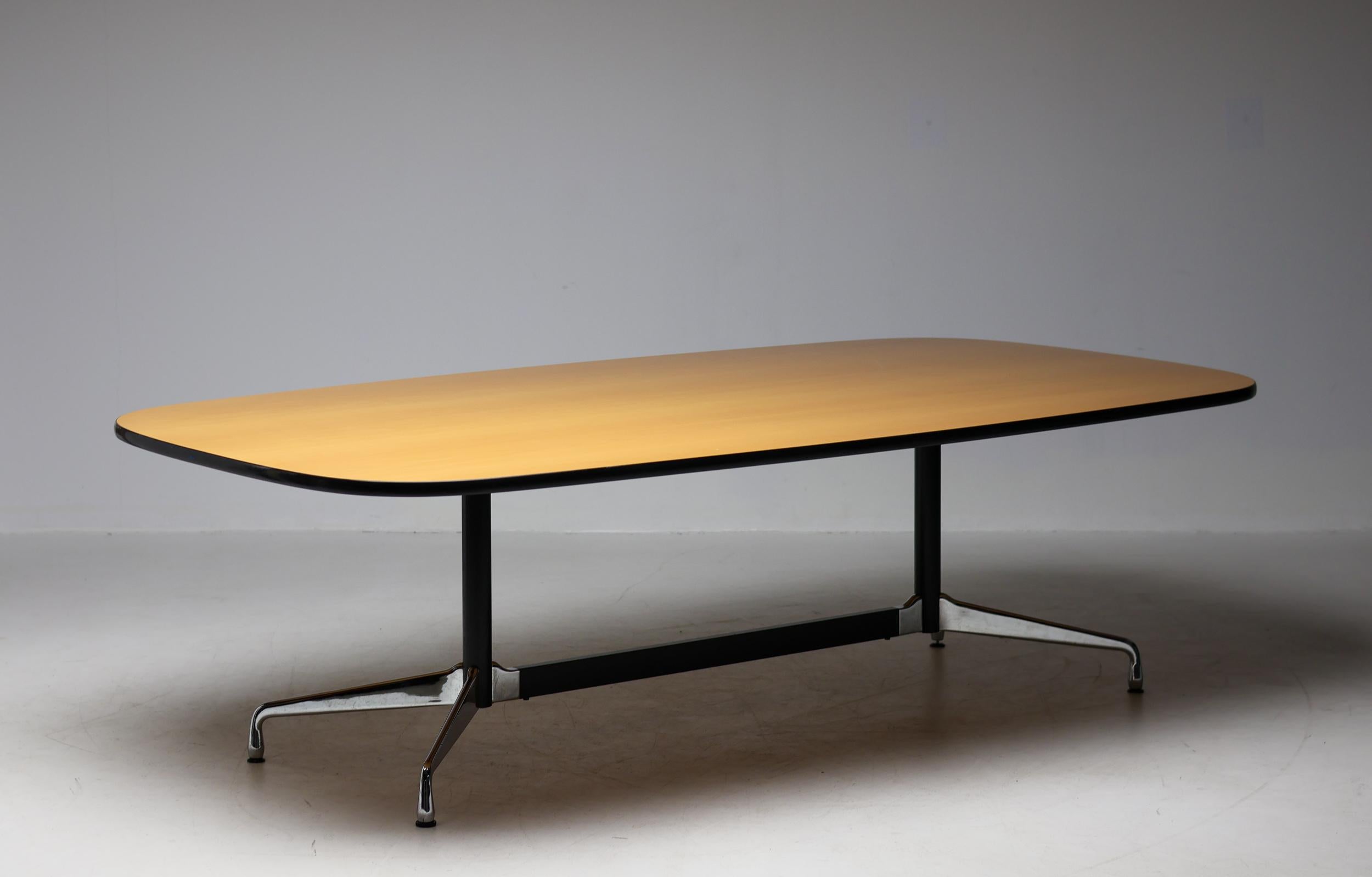 Aluminum Charles Eames Segmented Base Conference Table in Beech by Vitra