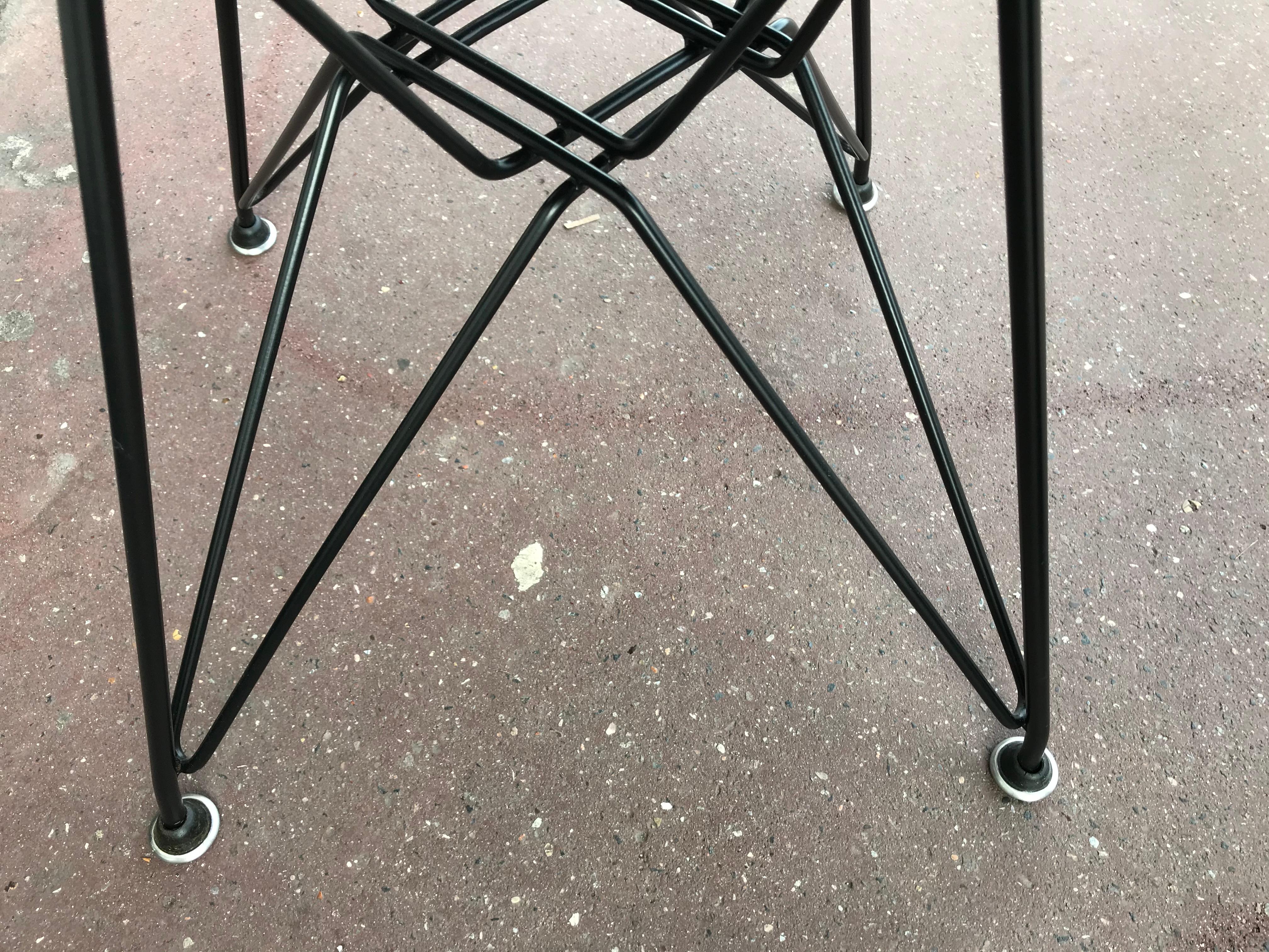 Charles Eames, Set of 6 Chairs DSW, Leather Grey Version, circa 1970 2