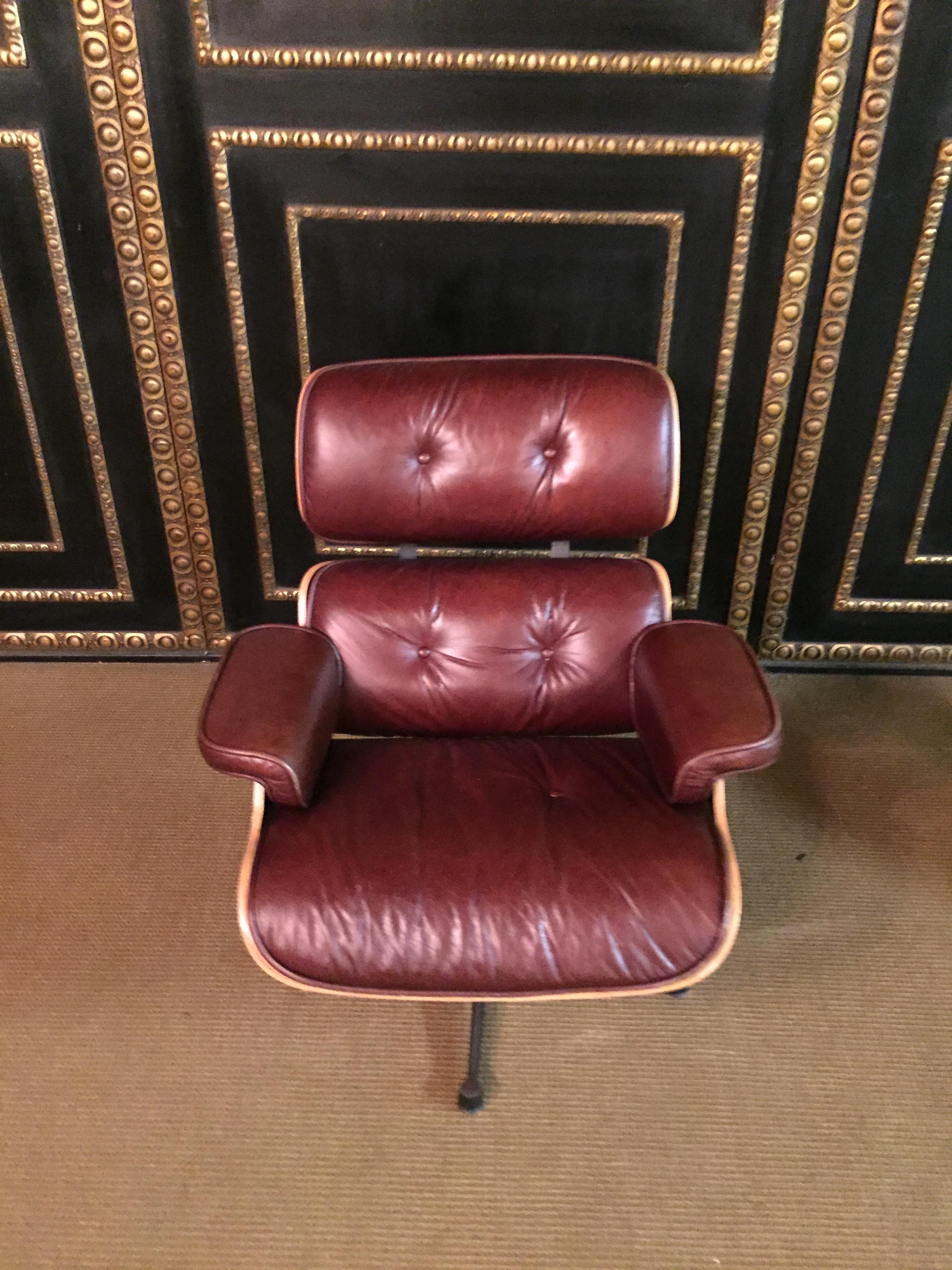 Charles Eames Style  Lounge Chair with Ottoman real Leather  1