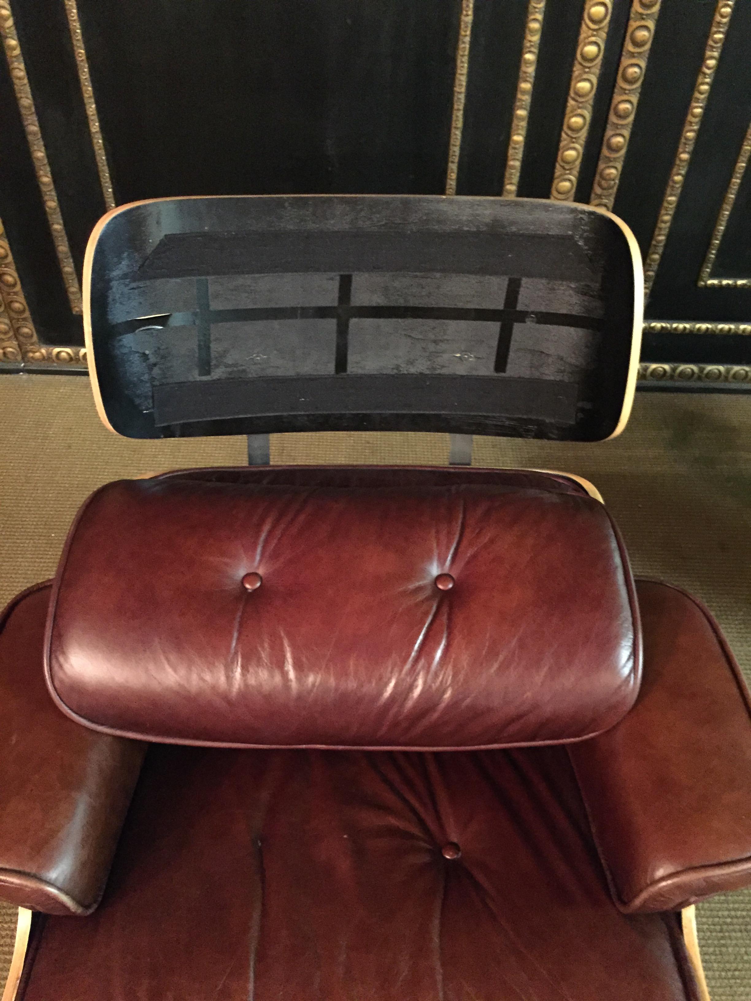 Charles Eames Style  Lounge Chair with Ottoman real Leather  6