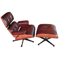 Charles Eames Style  Lounge Chair with Ottoman real Leather 