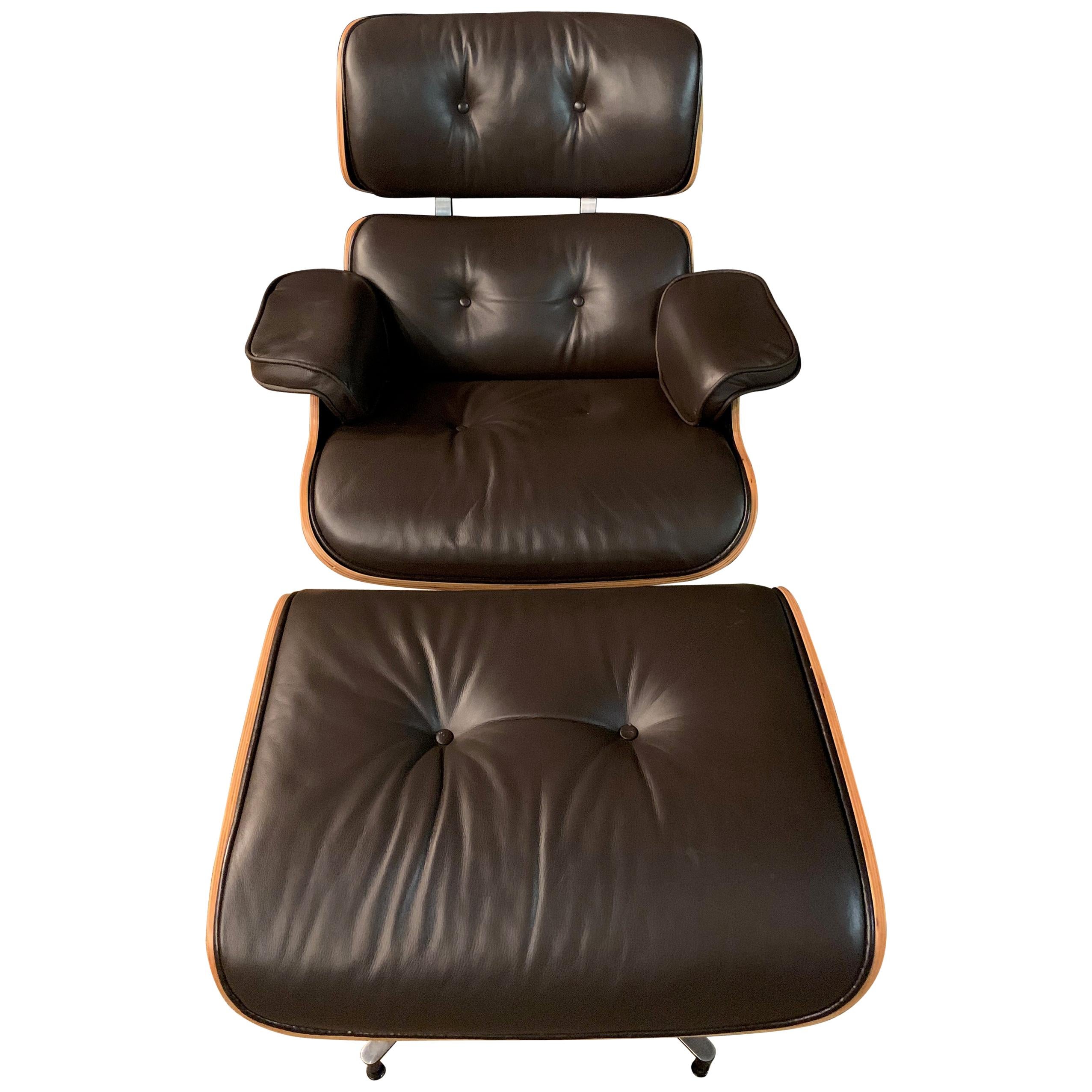 Charles Eames Style Lounge Chair with Ottoman real Leather