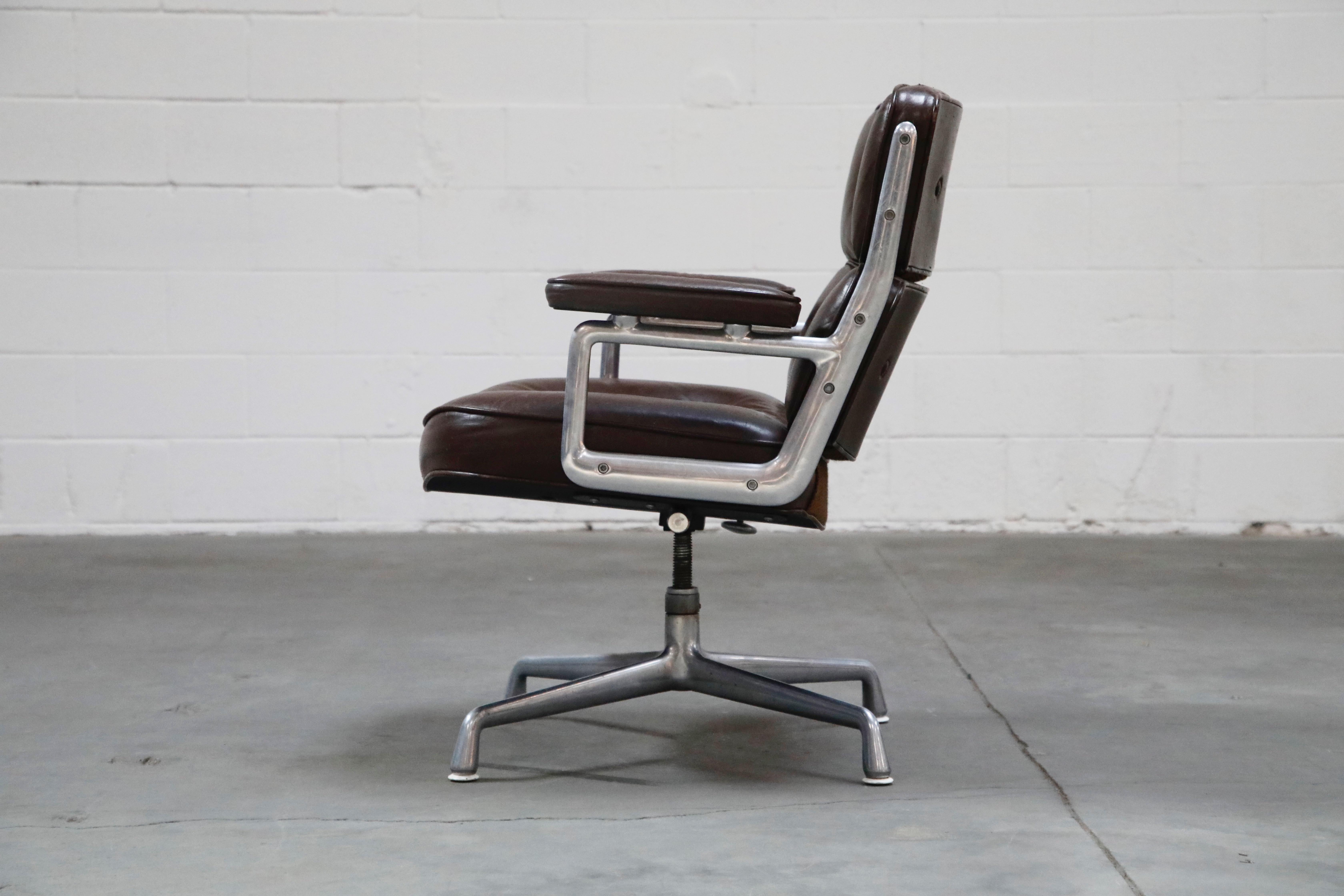 Mid-Century Modern Charles Eames Time Life 'Lobby' Lounge Chairs for Herman Miller, 1970s, Signed