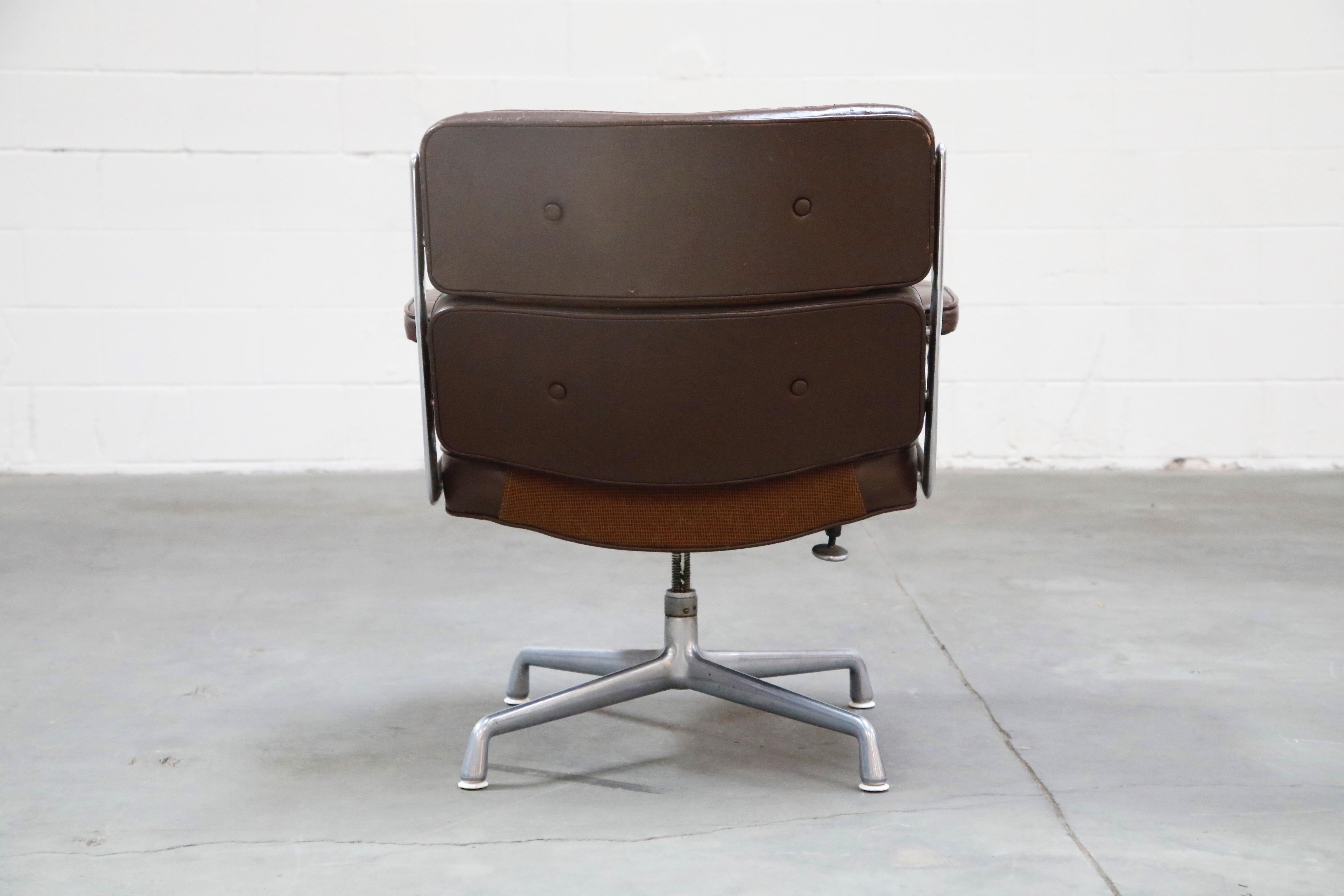 Charles Eames Time Life 'Lobby' Lounge Chairs for Herman Miller, 1970s, Signed In Good Condition In Los Angeles, CA