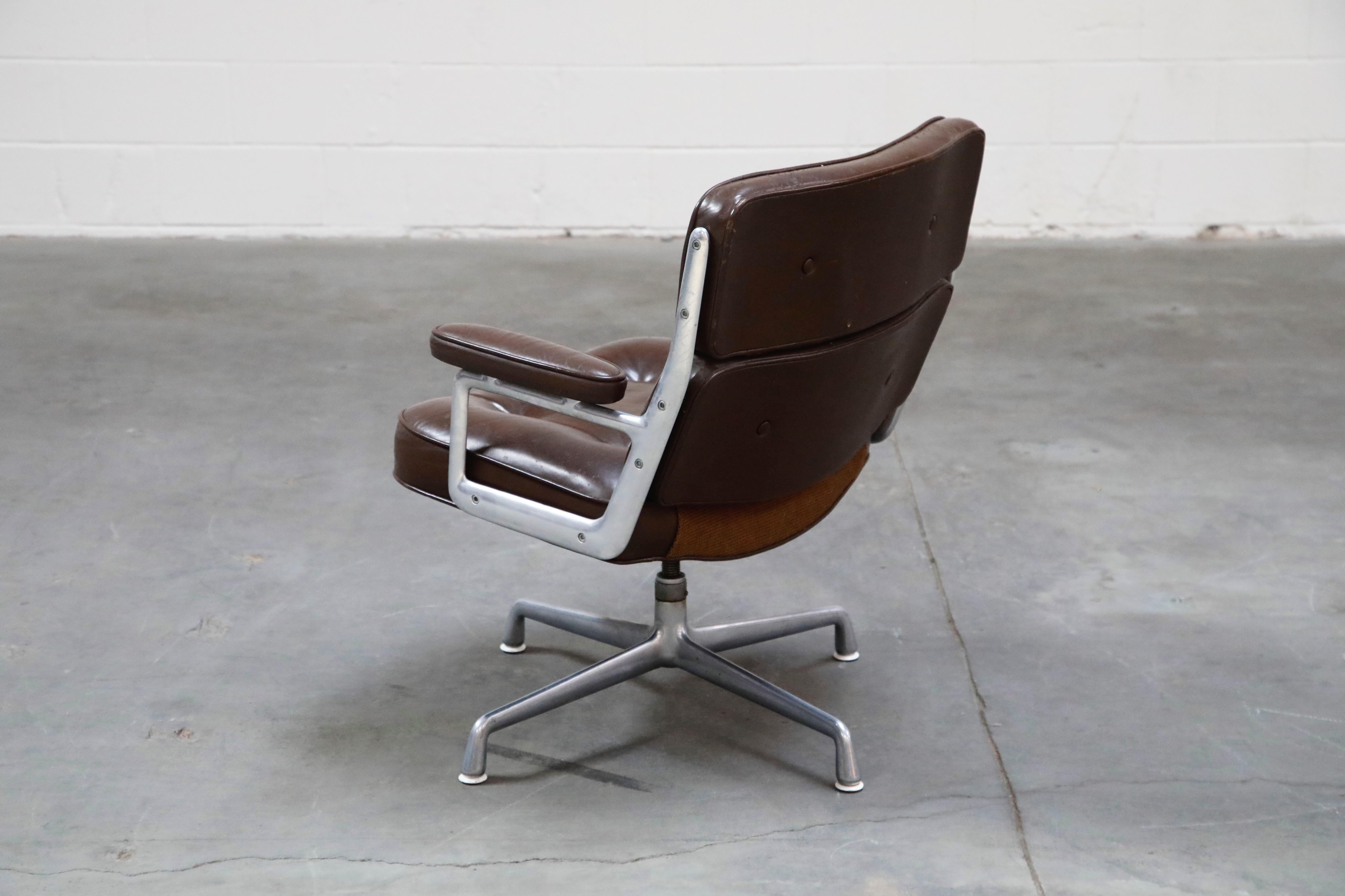 Aluminum Charles Eames Time Life 'Lobby' Lounge Chairs for Herman Miller, 1970s, Signed