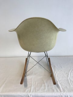 Charles Eames Zenit RAR Rocker Chair First Edition Rope Edge Color Lemon