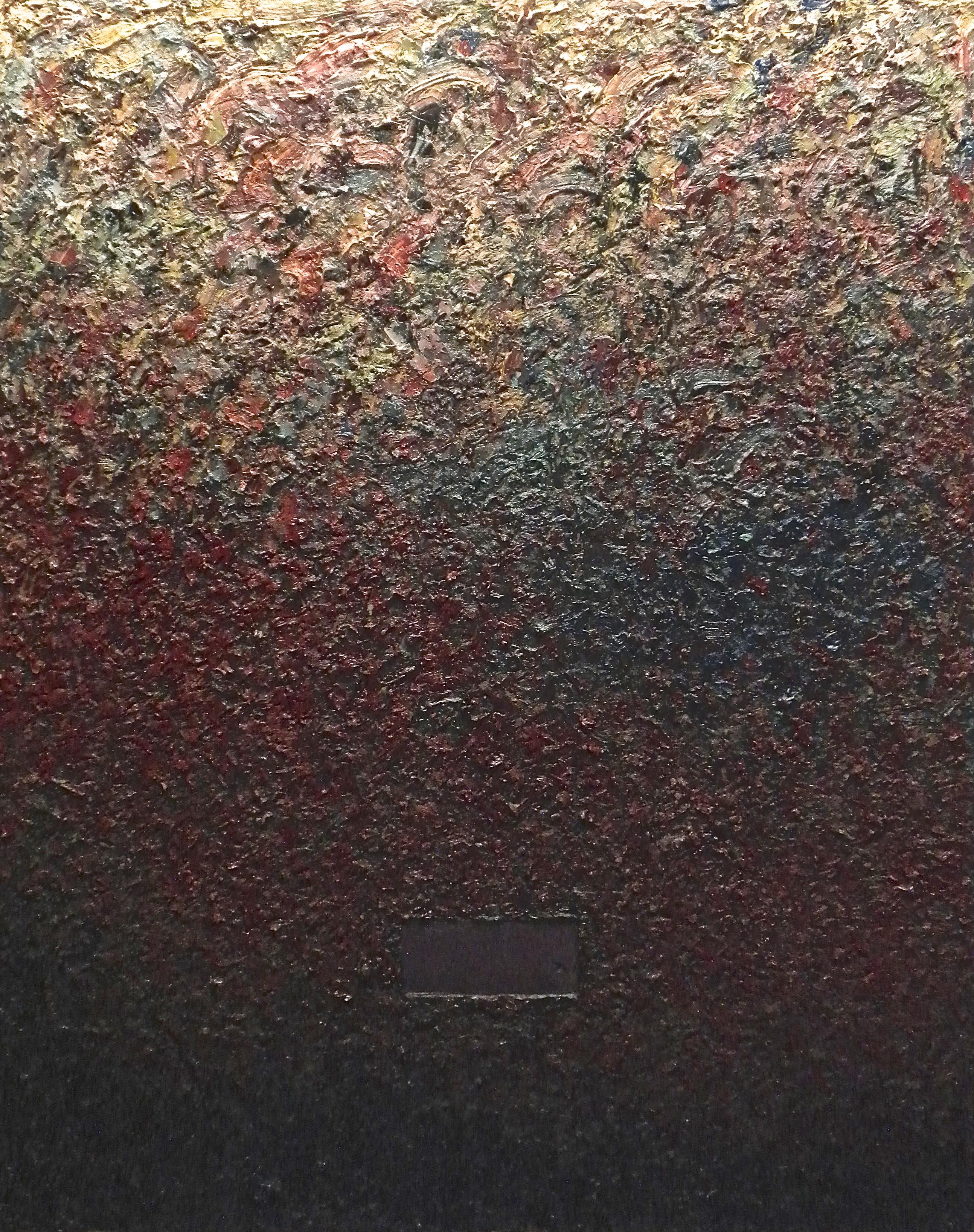 Charles Eckart Abstract Painting – Barelemente in Lavendelfarben