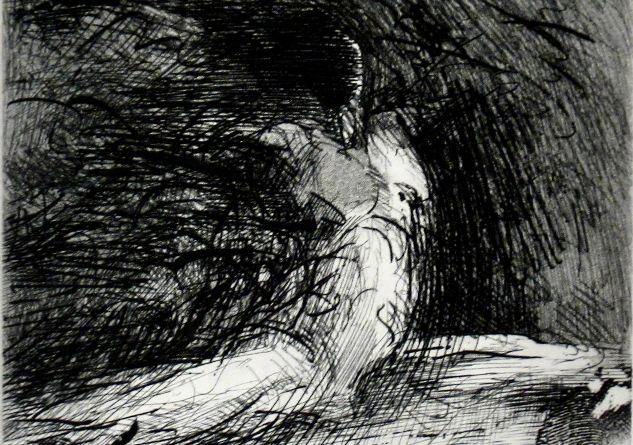 Akt II (Grau), Nude Print, von Charles Eckart