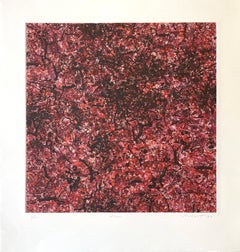 Plum, soft ground etching, abstract image by Charles Eckart