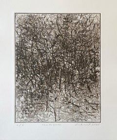 Thru the Woods, abstract print inearthy tones of black and brown, Charles Eckart