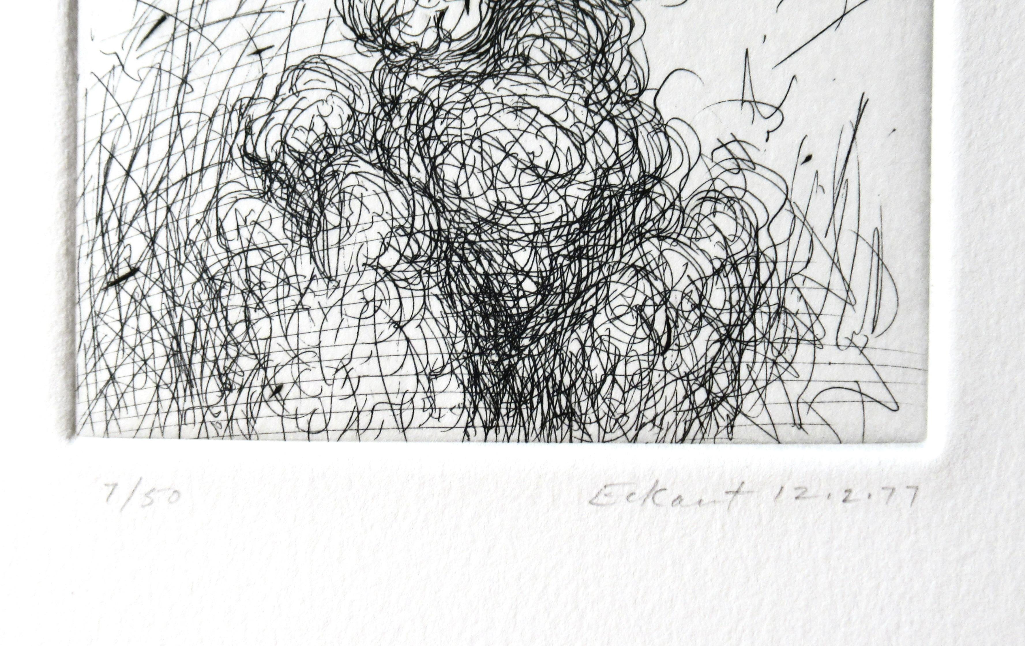 Untitled - Gray Figurative Print by Charles Eckart