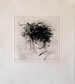 Signed Abstract Etching, Drypoint Edition of 11, Circa 1980