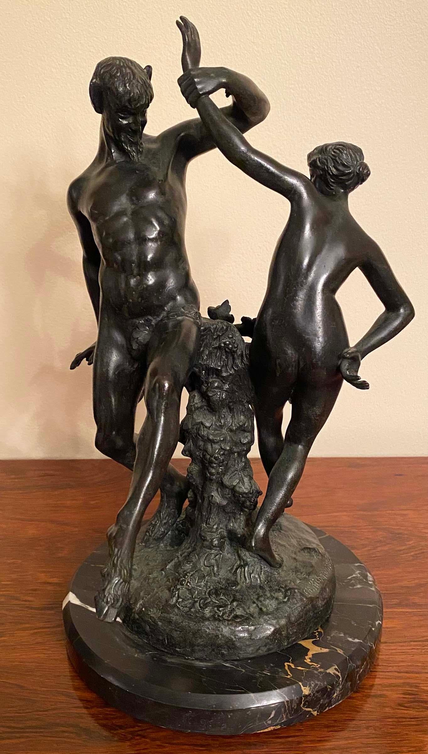 Charles Ed Richefeu Figurative Sculpture - Bacchanal