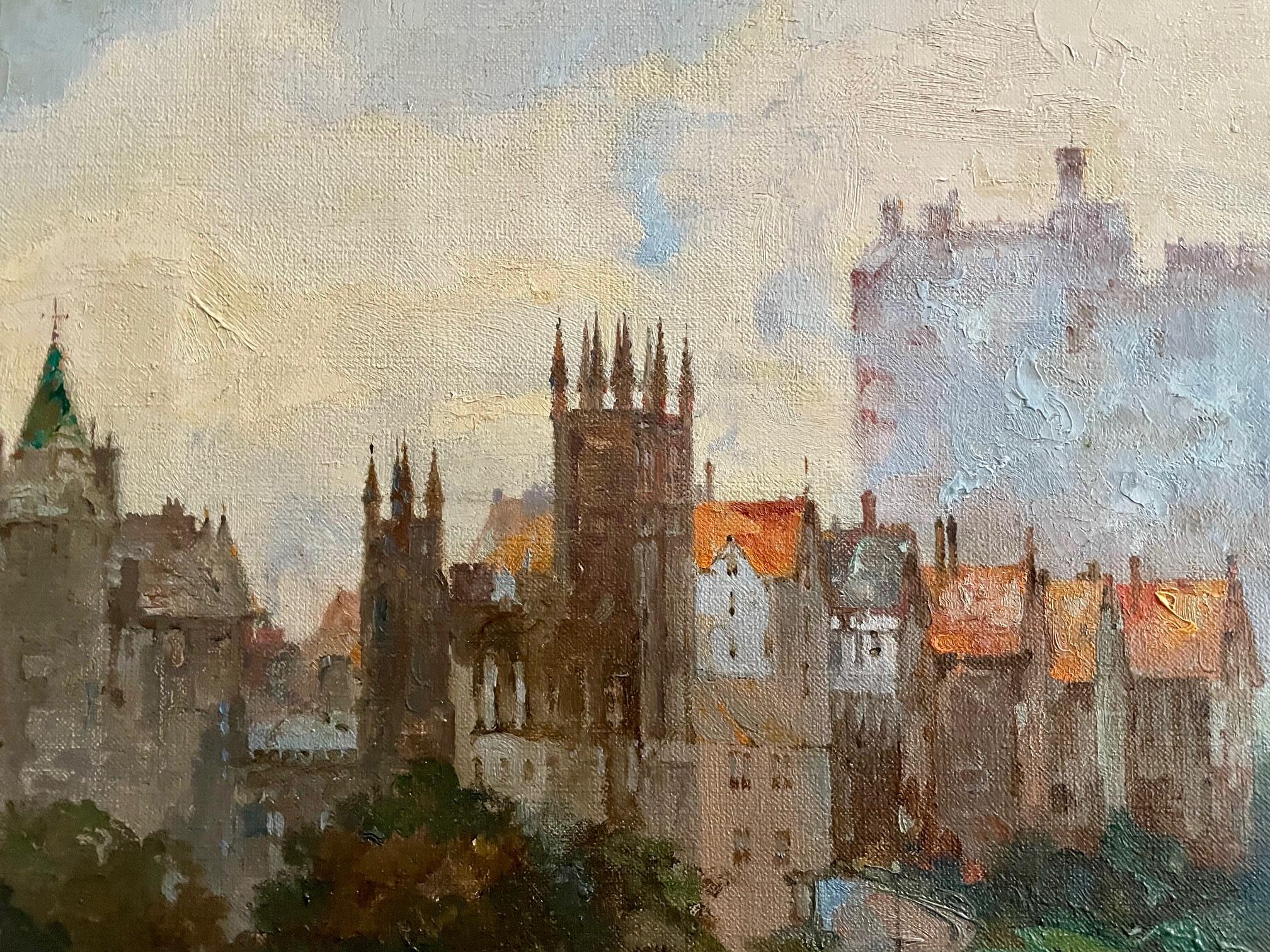 Ciudad de Edimburgo hacia 1930 - Painting de Charles Eddowes Turner