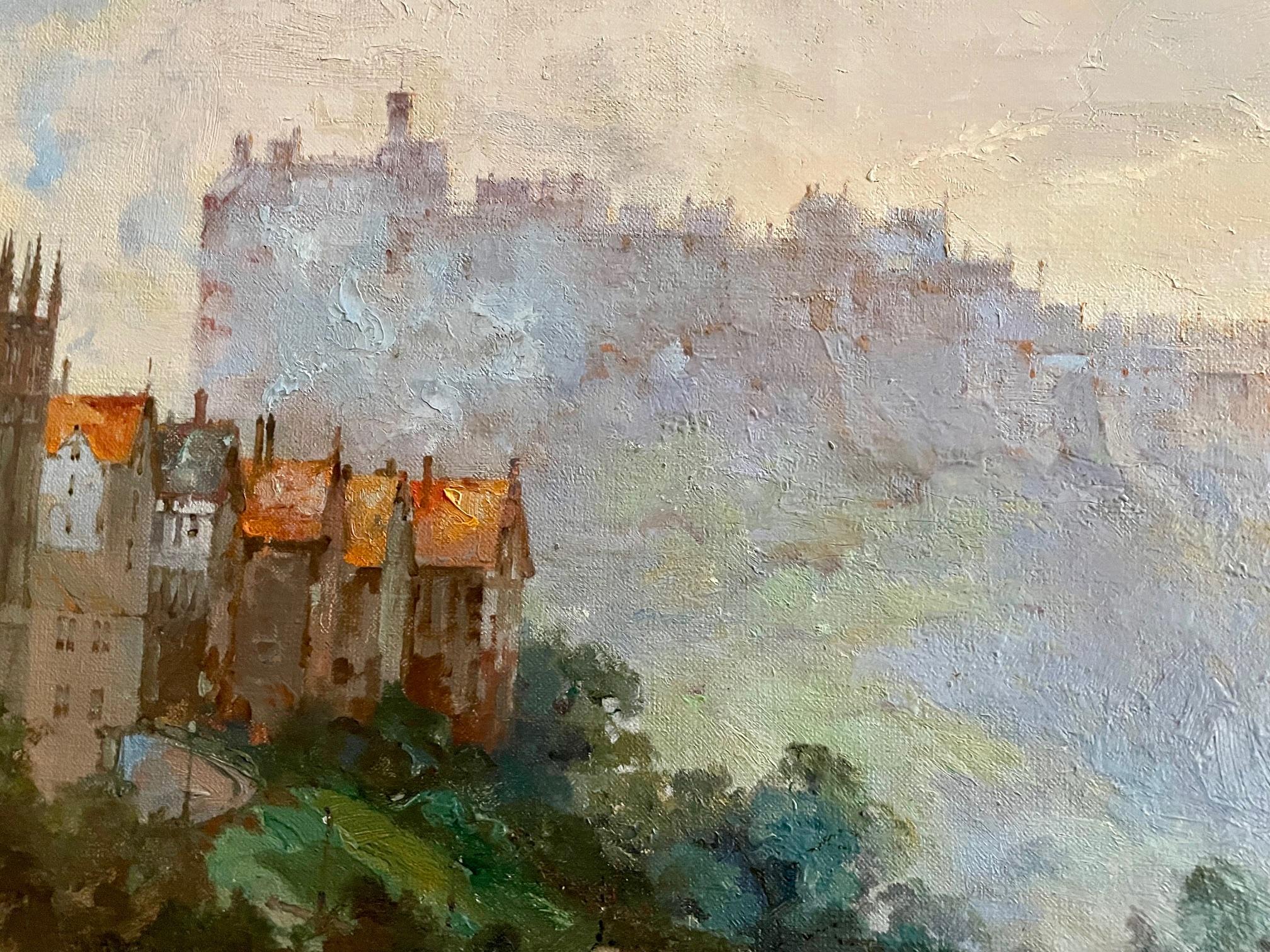 Ciudad de Edimburgo hacia 1930 - Painting Impresionista de Charles Eddowes Turner