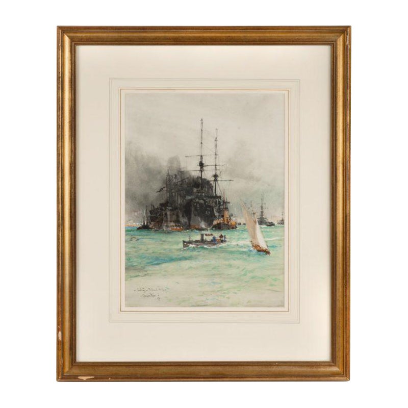 Charles Edward Dixon 'Bekohlung, Hafen von Portsmouth' im Angebot