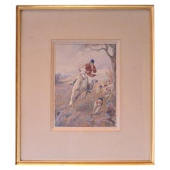 Charles Edward Stewart C.E.S 'exh 1887-1938' "Full Cry" Watercolour