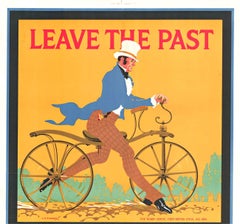 Original "Fort Dunlop", Leave the Past, vintage bicycle poster