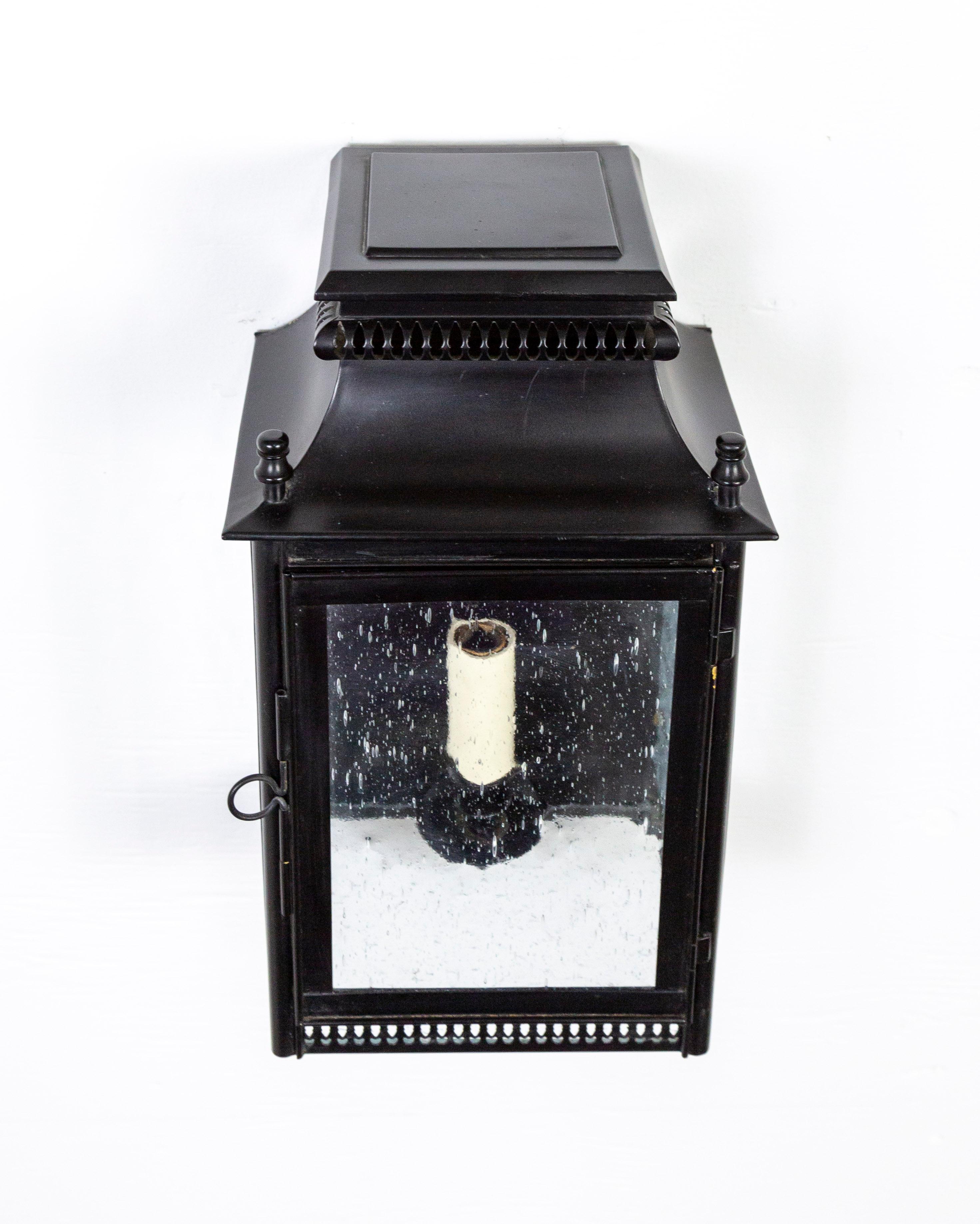 Charles Edwards Black Wall Lanterns  For Sale 5