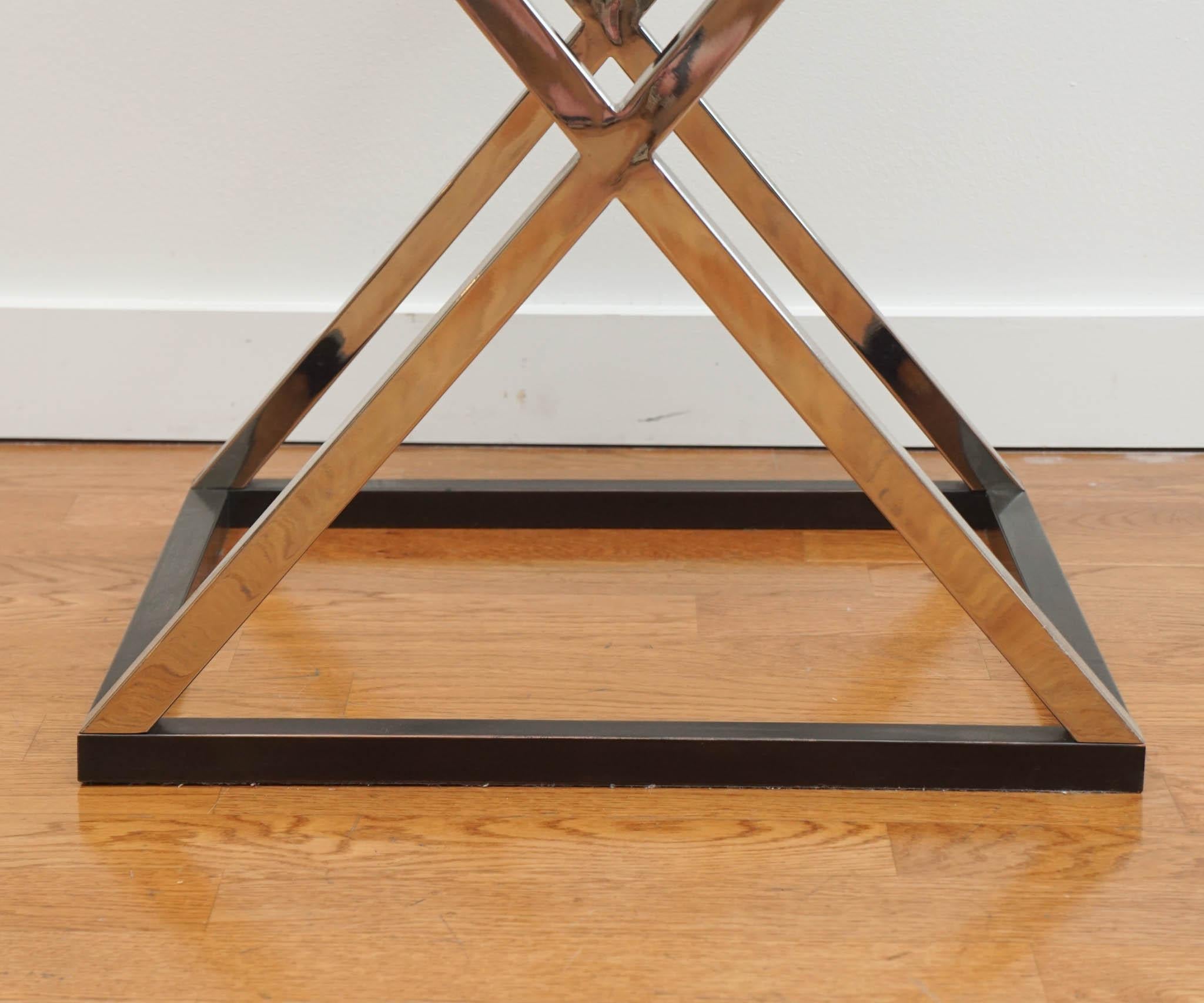 Contemporary Charles Edwards Glass Side Table