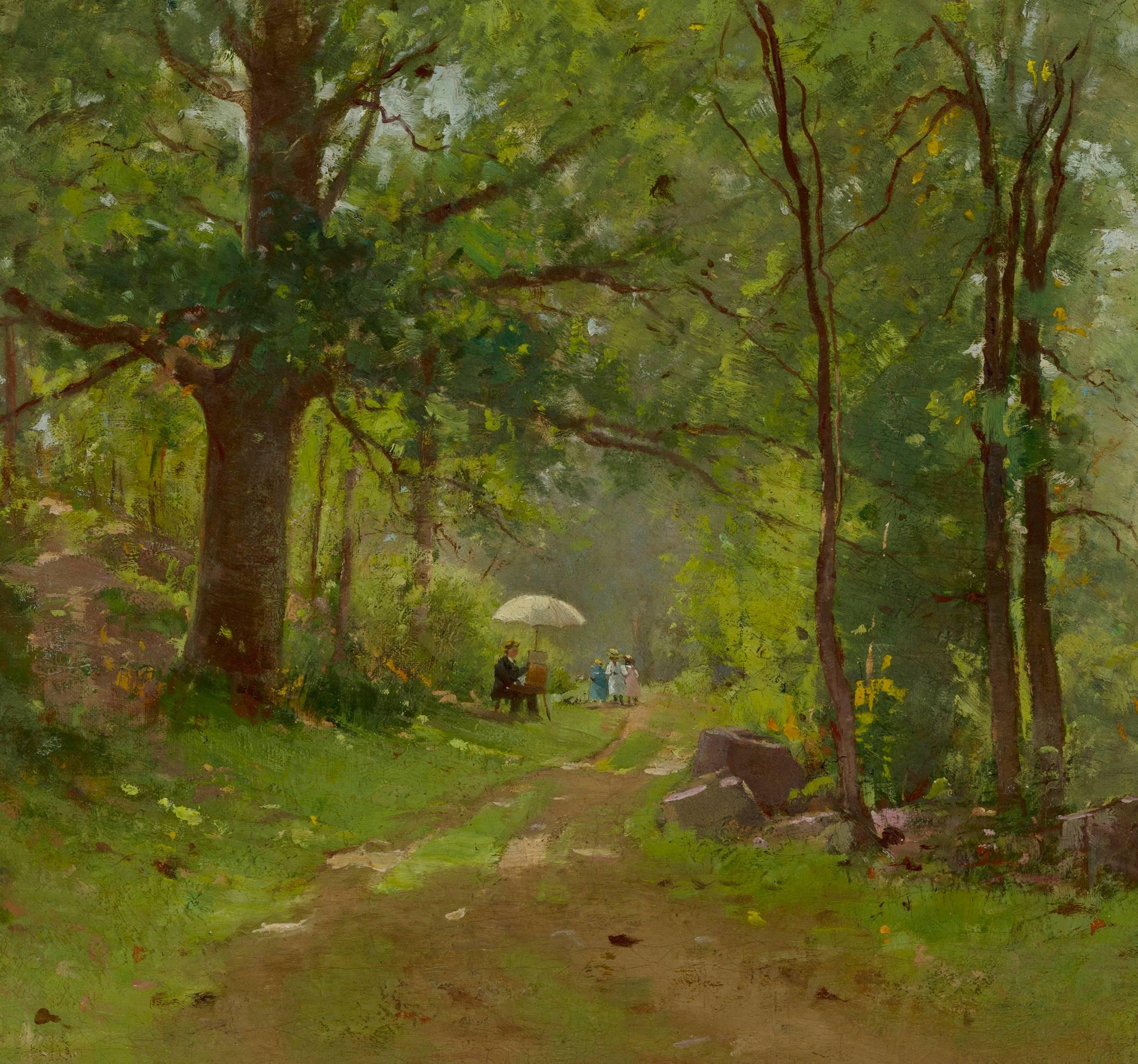 Charles Edwin Lewis Green (1844 - 1915) 
Near Old Floating Bridge, Lynn, Massachusetts, 1898
Oil on canvas
18 x 24 inches
Signed and dated at lower right: C. E. L. Green 1898
Period frame


A native of Lynn, Massachusetts, Charles (C.E.L.) Green