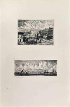 Defile de la Flotte Anglaise - Radierung von Charles Elie Delprat - 1860er Jahre