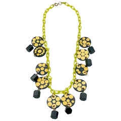 Charles Elkaim Bakelite Celluloid Vintage Necklace