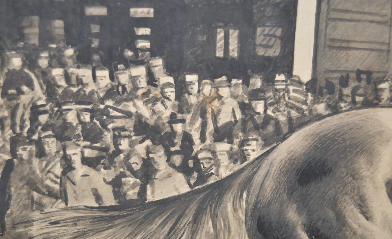 Altro Charles Ellis '1922-2004' Illustrazione originale di Churchill Downs, circa anni '50 in vendita